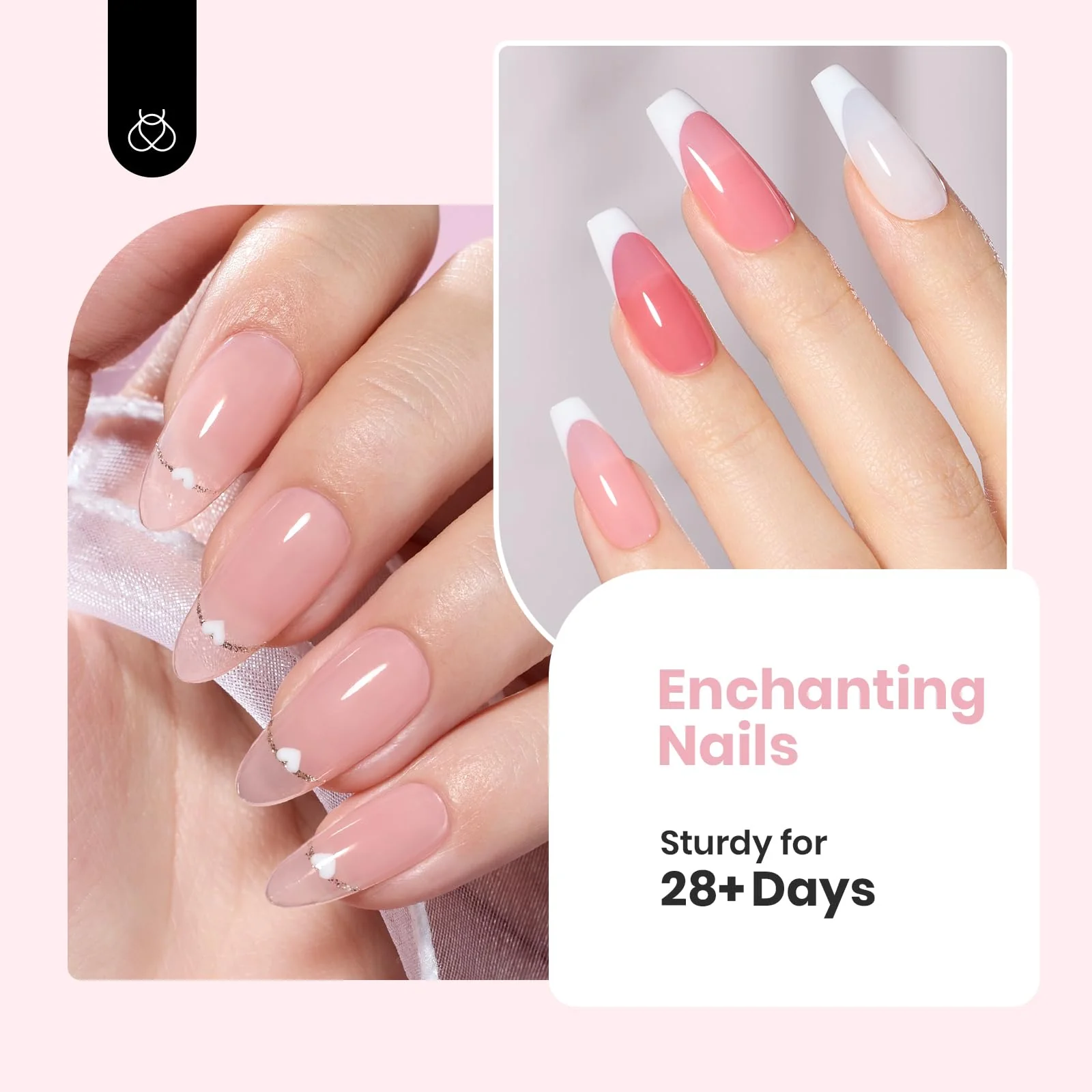 7.5ml Each 6pcs Colors Gel Spring Nails Sheer Bliss Rubber Base Builder Nail Gel Set - Image 7