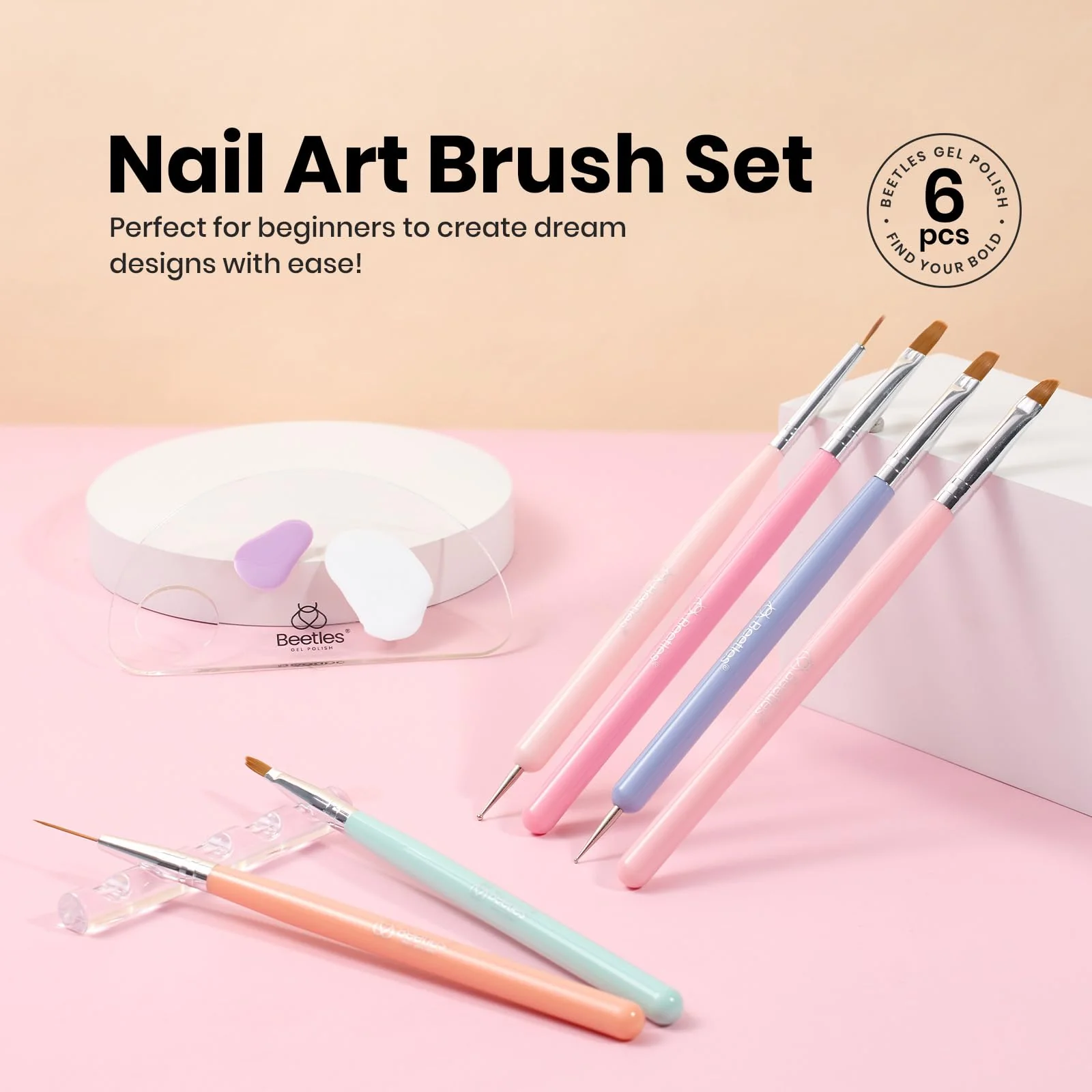 6Pcs Nail Art Brushes: Precision Gel Application - Image 2