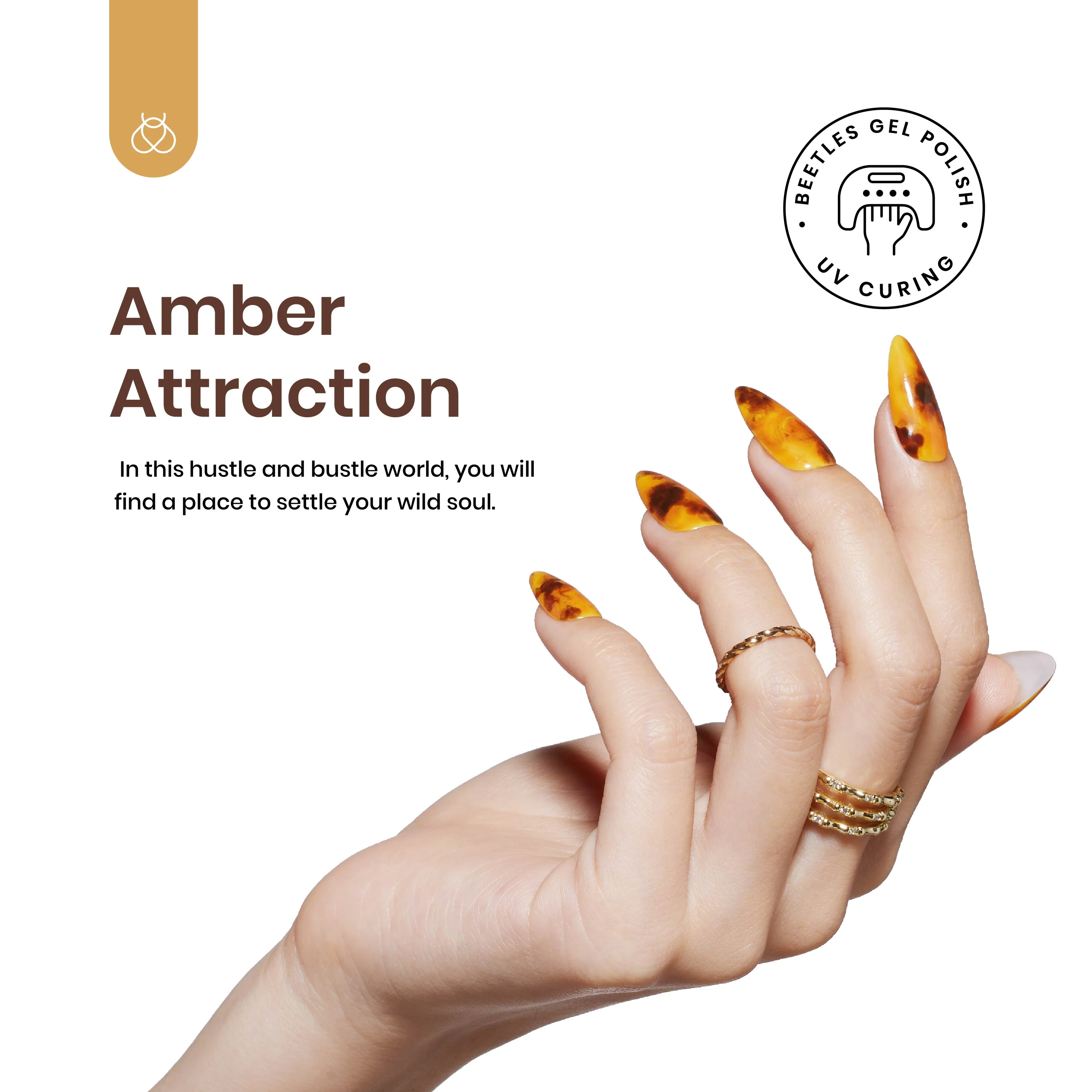 Amber Attraction | Gel Polish Set With Blooming Gel - Image 3