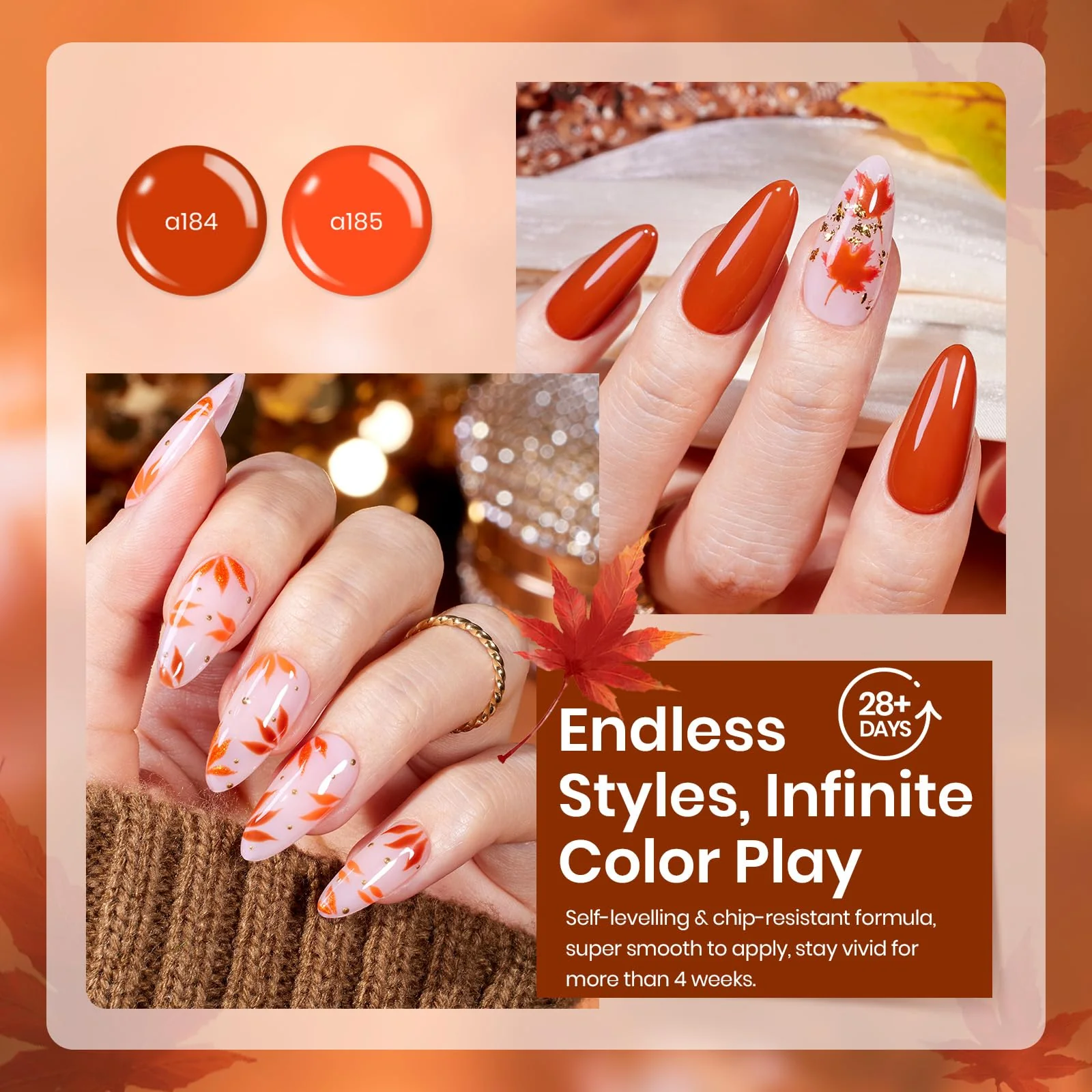Autumn Leaves - 6 Colors Fall Gel Polish Set - Image 4