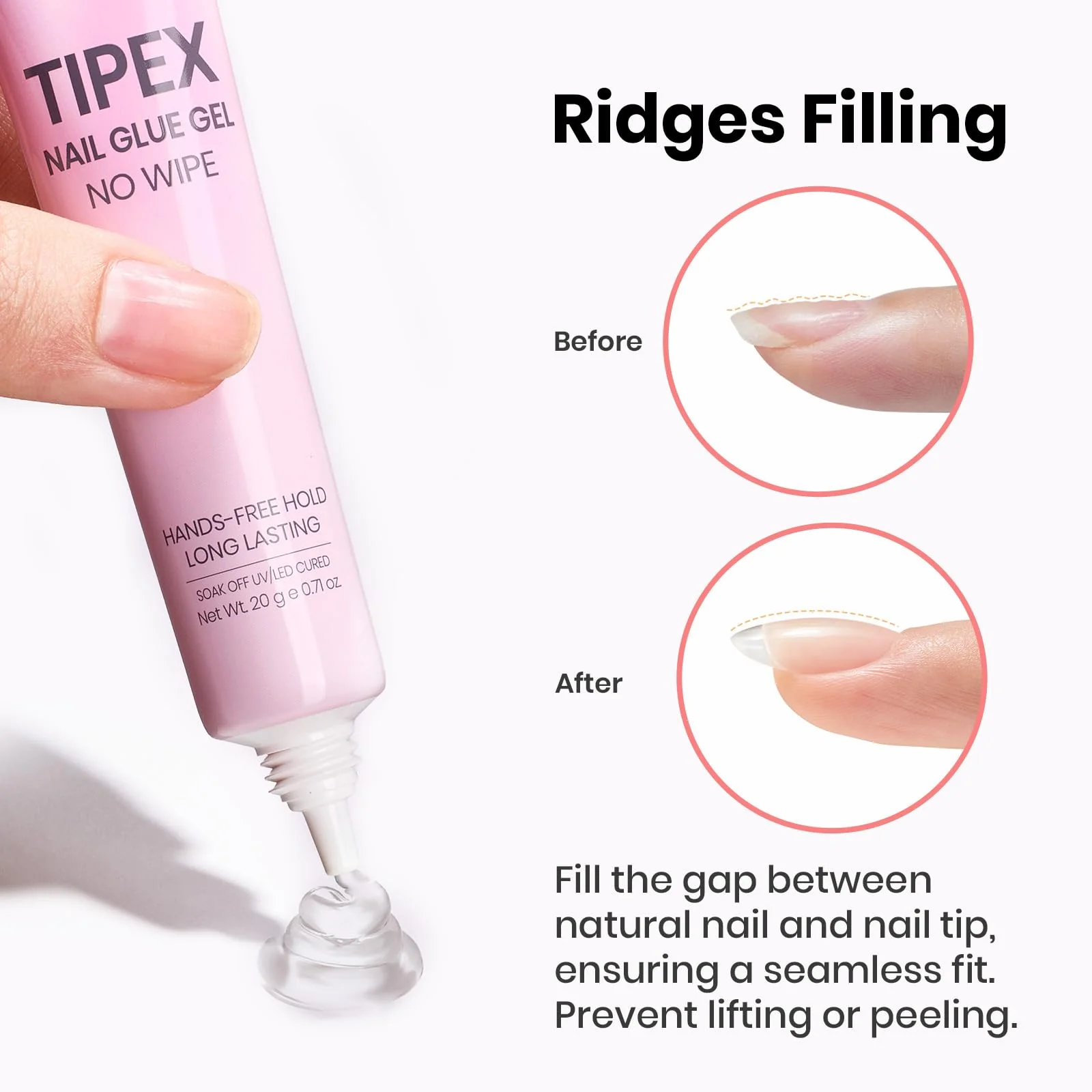 Beetles 20g Tipex Nail Glue Gel, No Wipe & No-Need-to-Hold, Designed for Tipex Instant Apex Nail Tips - Image 7