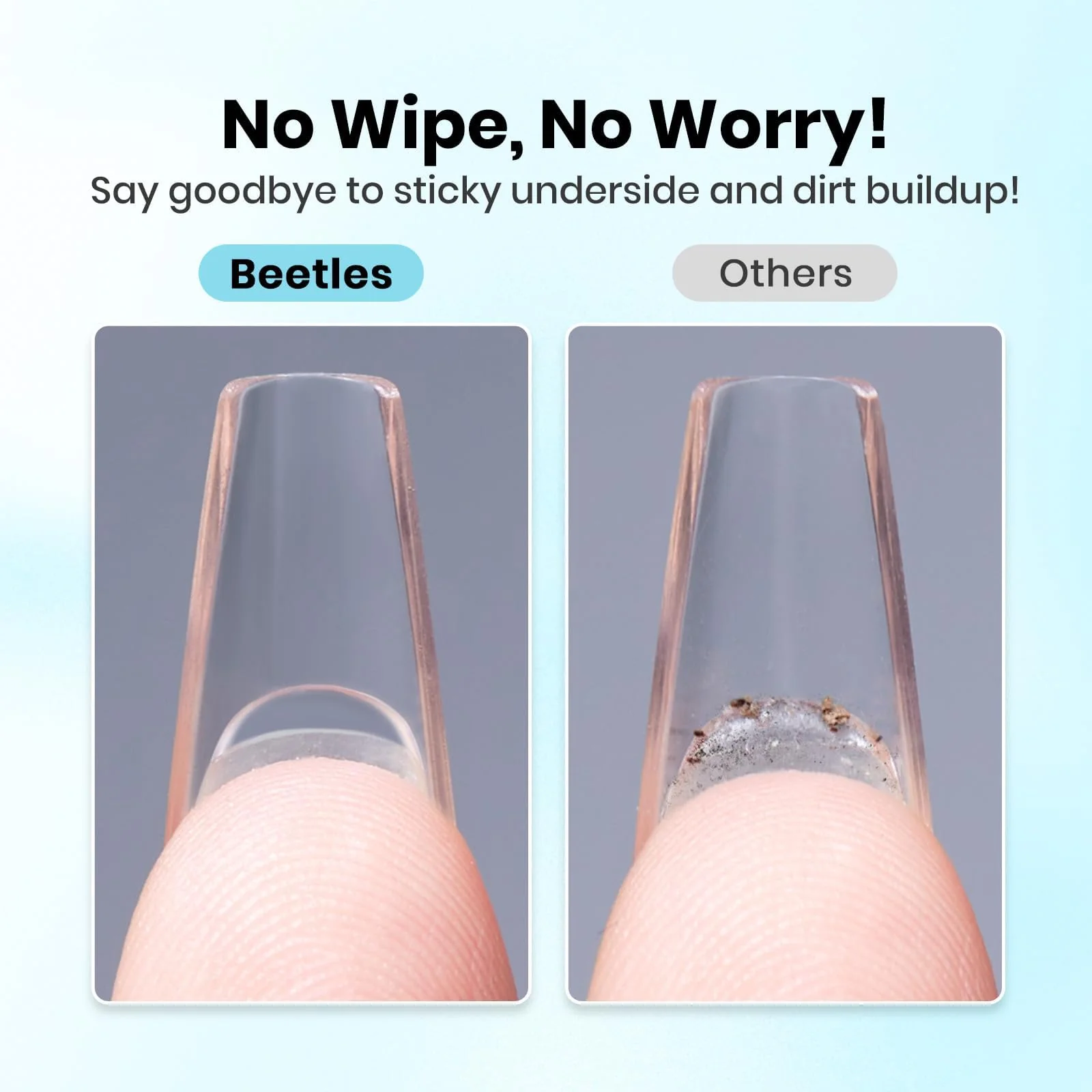 Beetles 2Pcs 20g Nail Glue Gel, No Wipe, Hands-Free Tipex Solid Nail Glue Gel - Image 2
