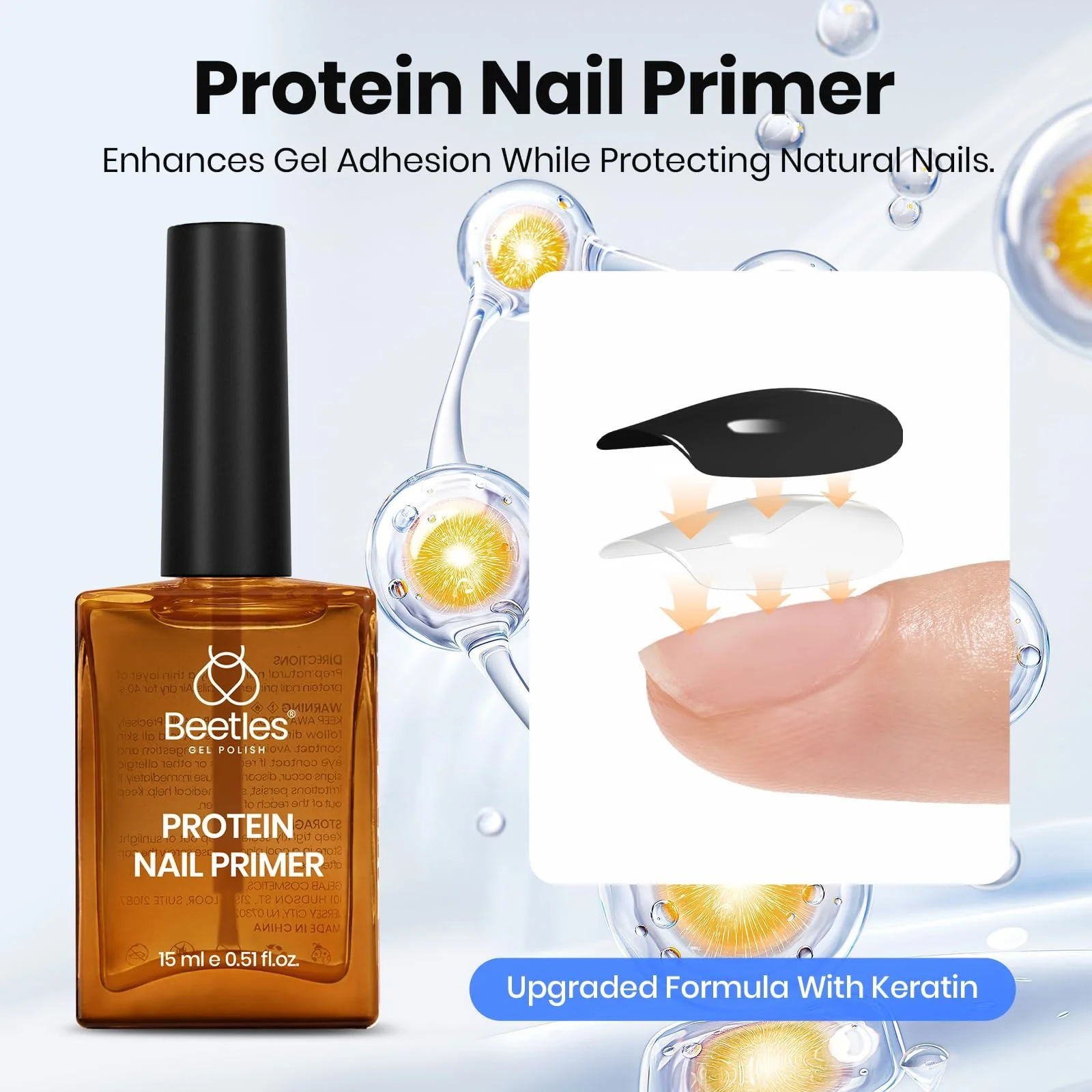 Beetles 3Pcs 15ml Hema-Free Nail Prep & Glue Set - Image 5