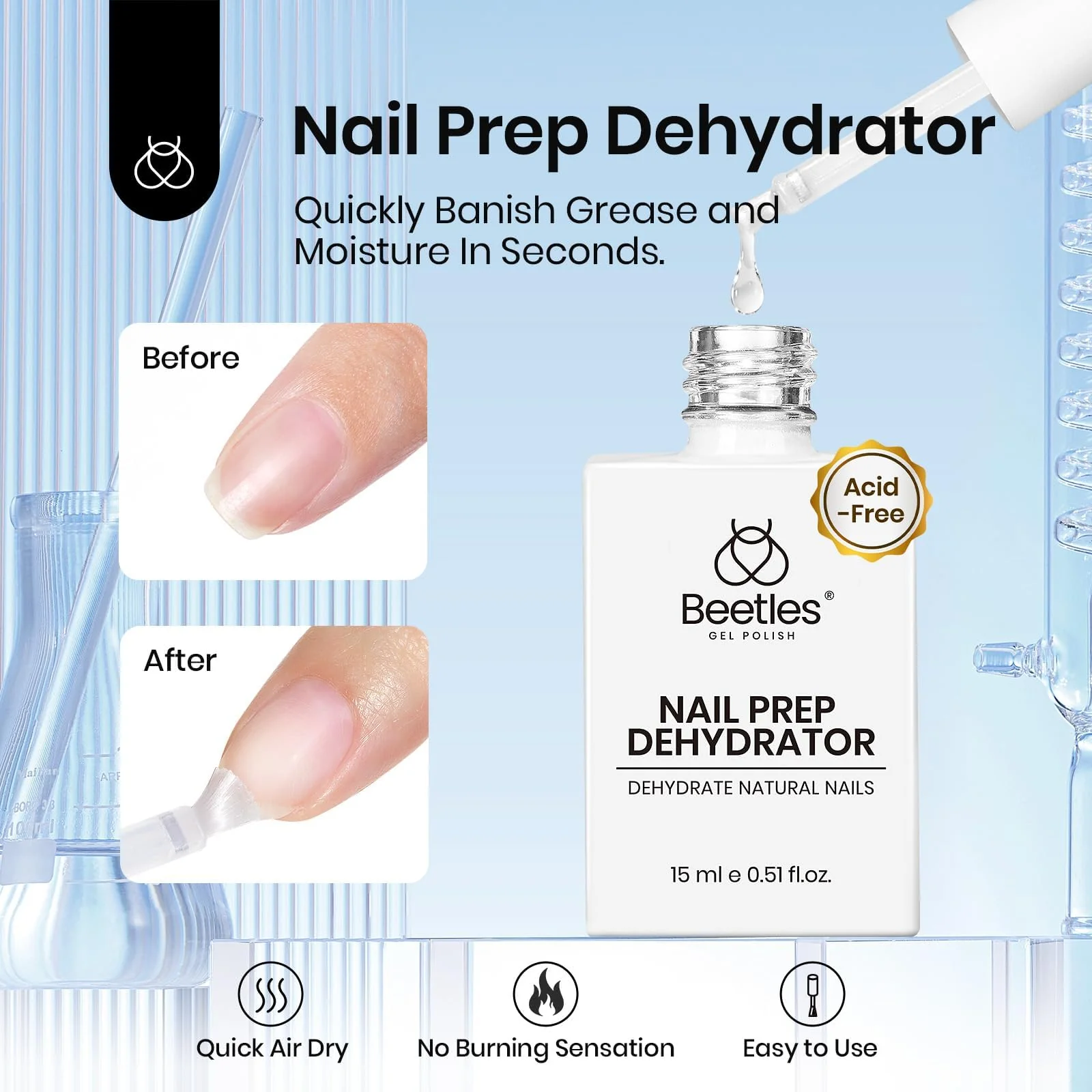 Beetles 4 Pcs 15ml Gel Top Coat and Base Coat Set - Image 2