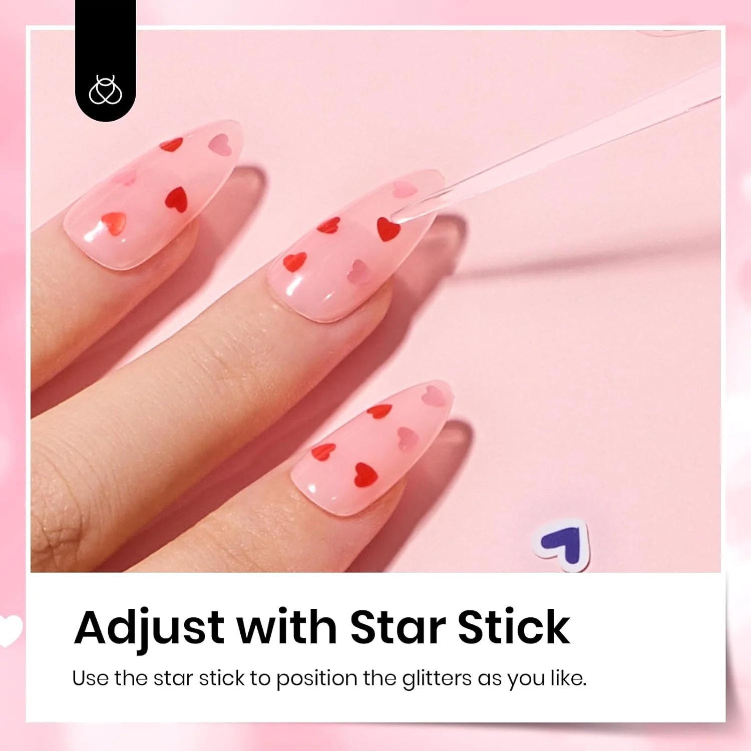 Beetles 6 Pcs Heart Star Reflective Glitter Gel Top Coat Set - Image 7
