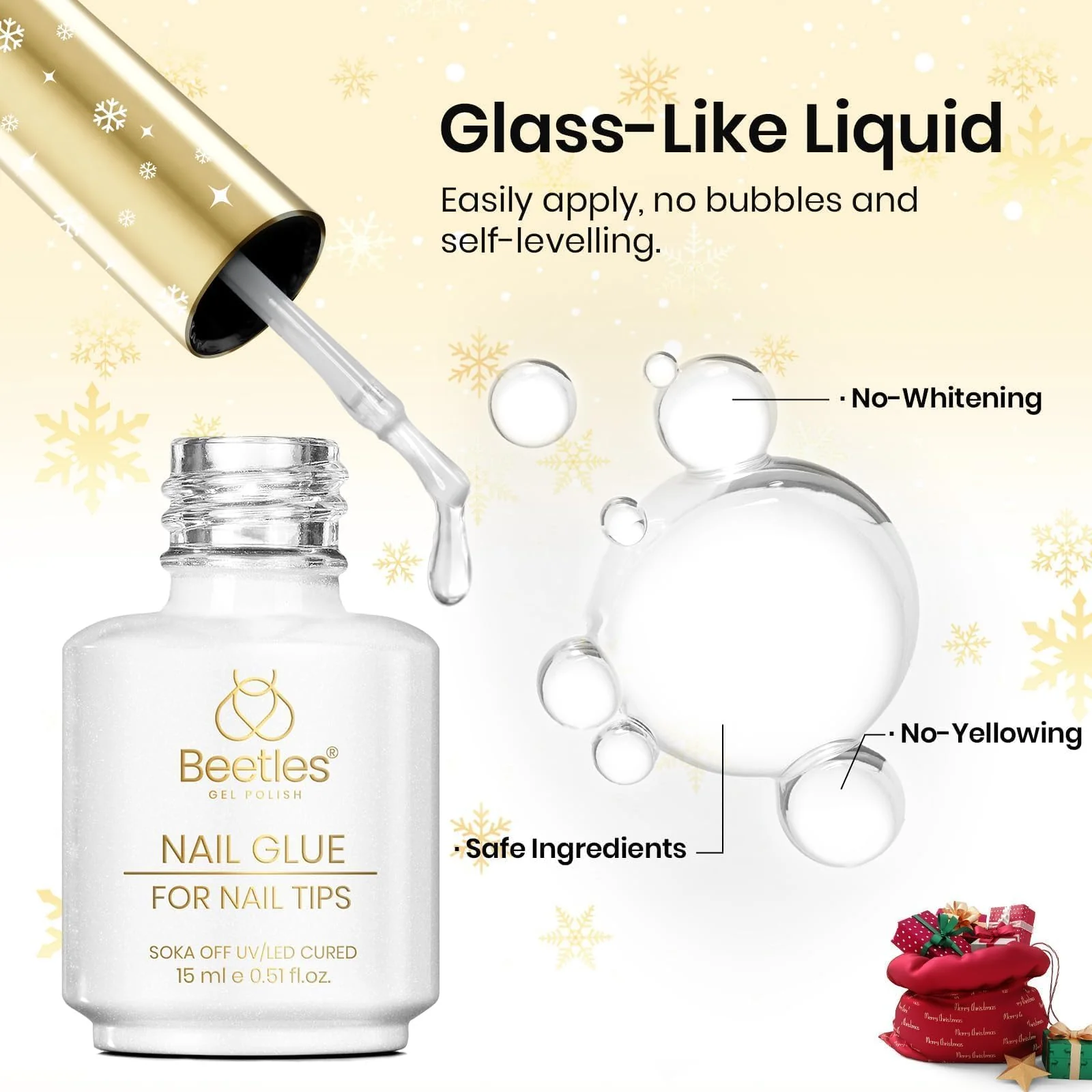 Beetles Christmas Limited Gel Nail Glue 2PCS 9 In 1 Gel Nail Glue Kit - Image 5