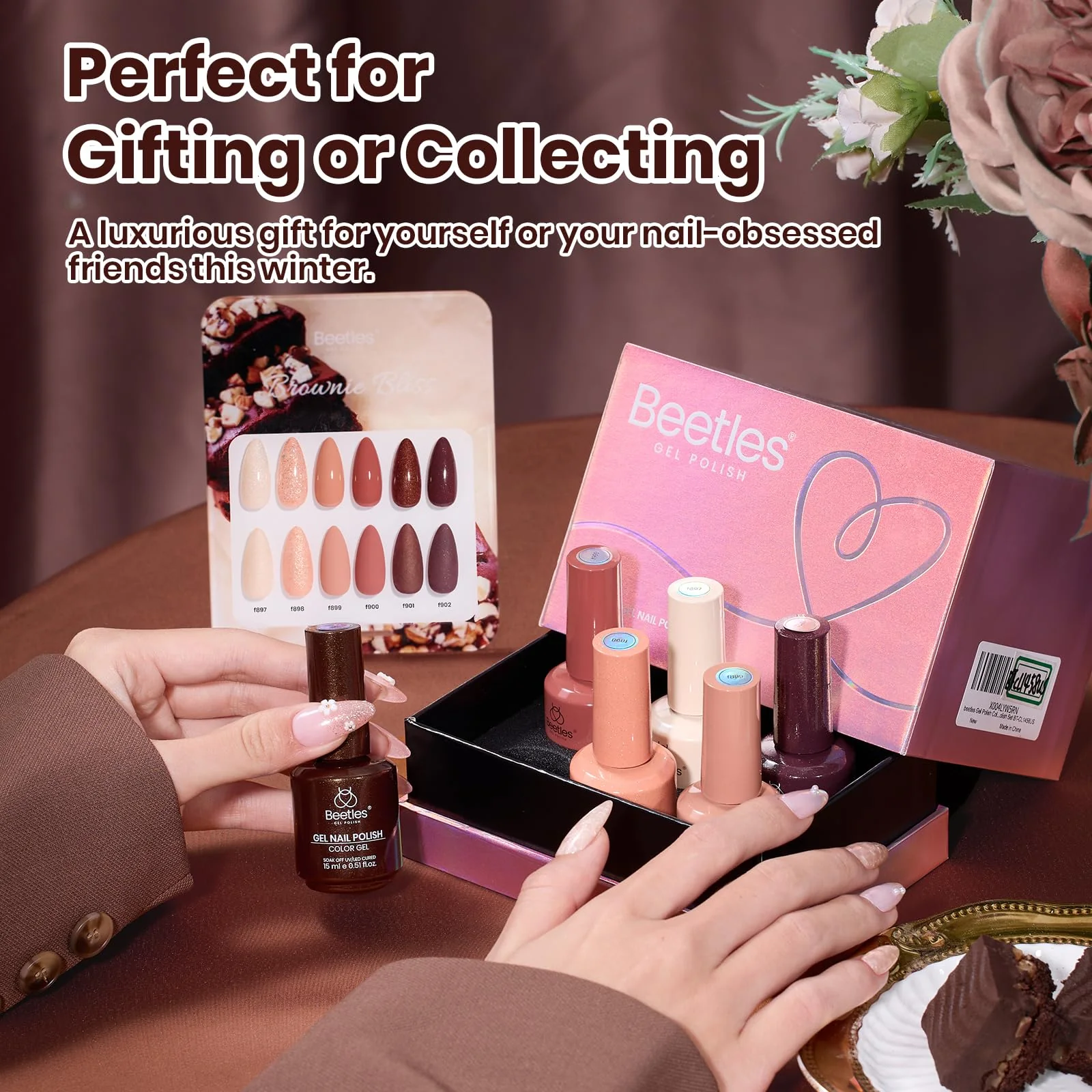 Beetles Brown Gel Polish - Spring Nails 6 Colors Light Dark Brown Color Set - Image 6