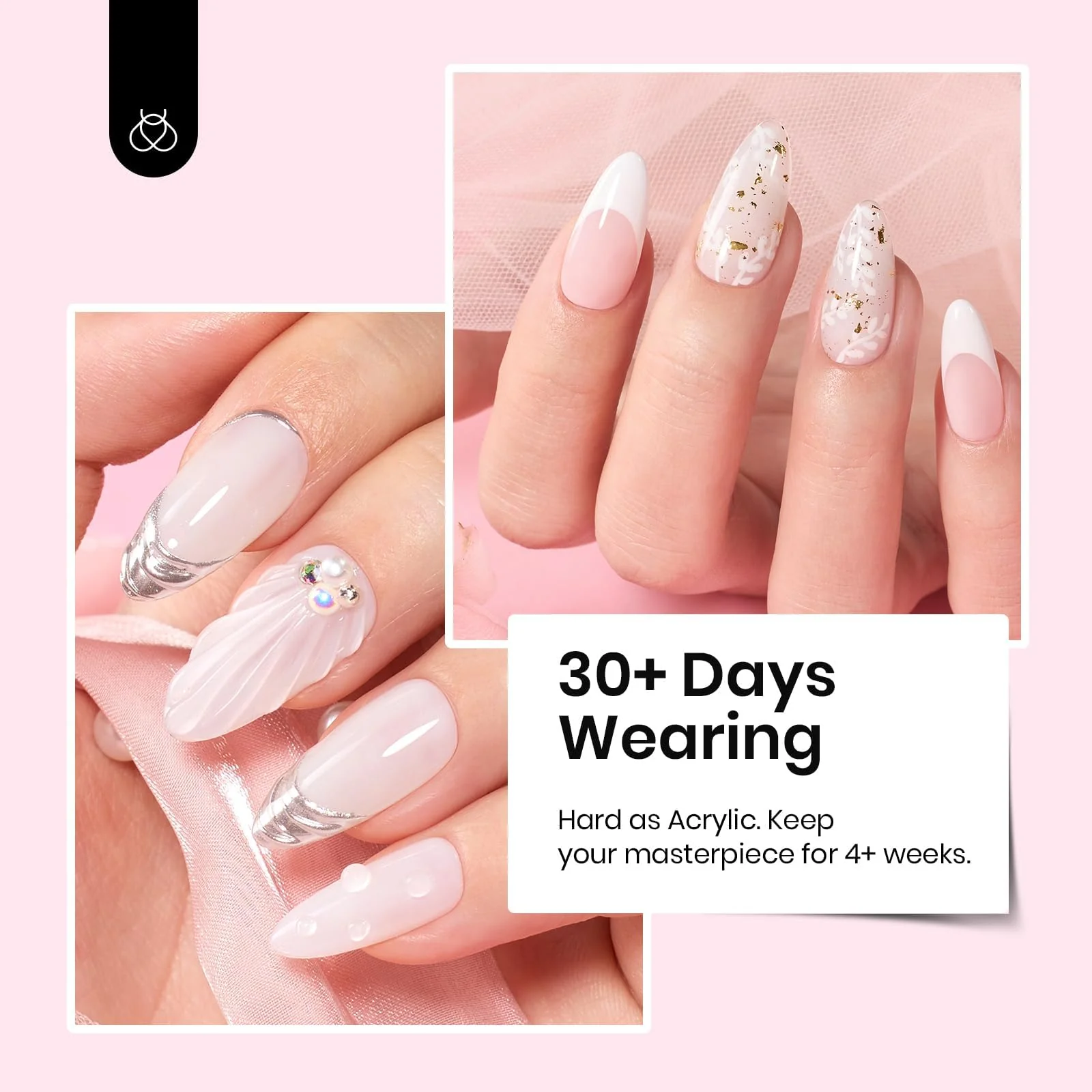 Beetles Builder Gel for Nails,30g Jelly White Sculpted Gel - Image 4