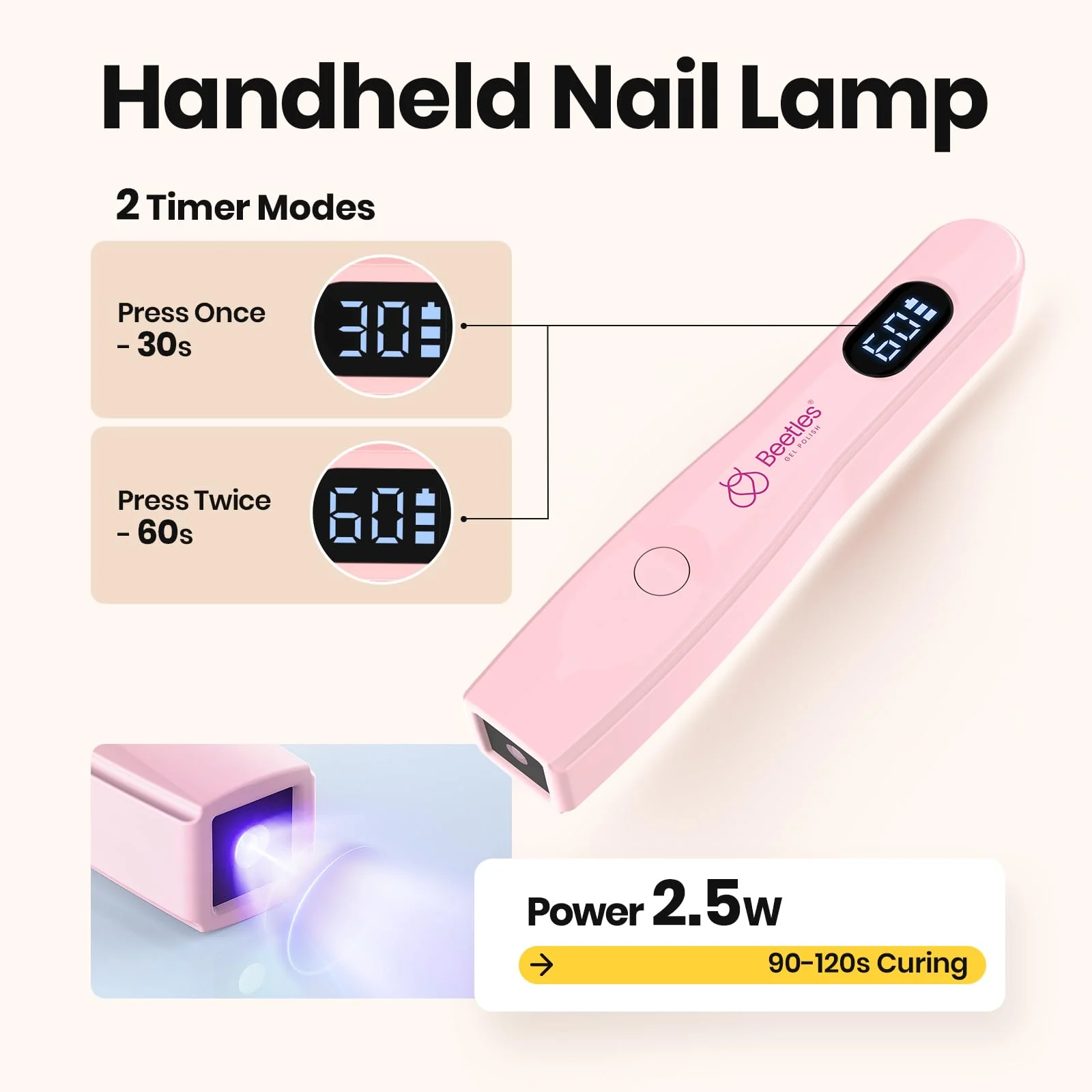 Beetles Builder Gel Spring Nails Kit HEMA Free & Handheld Nail Lamp - Image 5