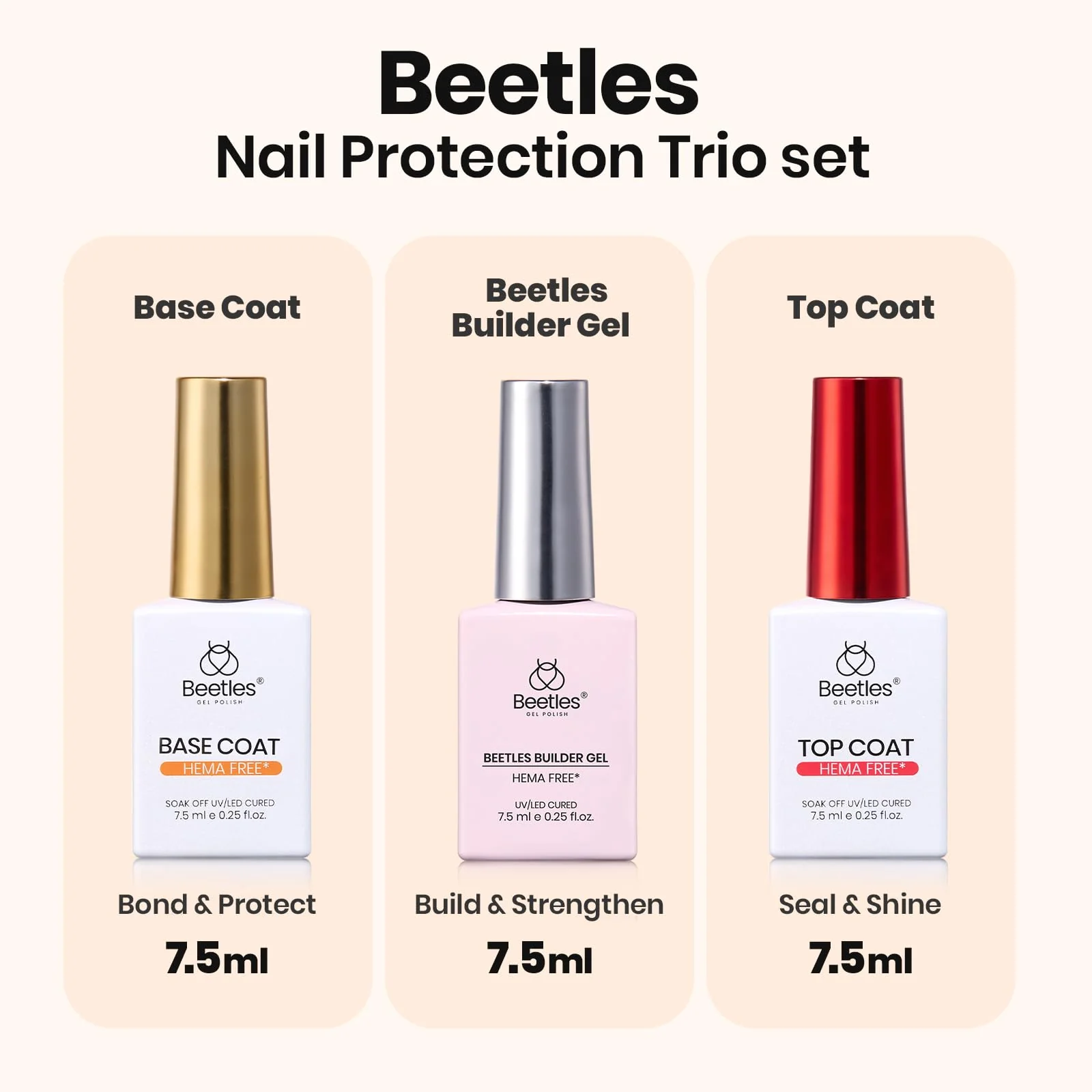 Beetles Builder Gel Spring Nails Kit HEMA Free & Handheld Nail Lamp - Image 7
