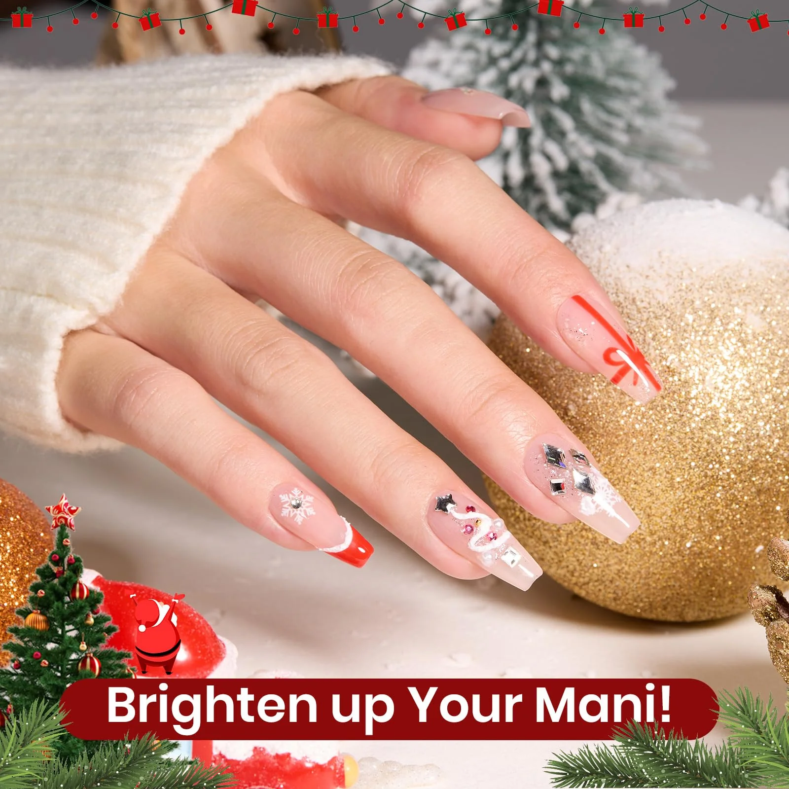 Beetles Christmas Nails Gel Polish Set - Merry Glow 8 Colors Holiday Gift Box - Image 5