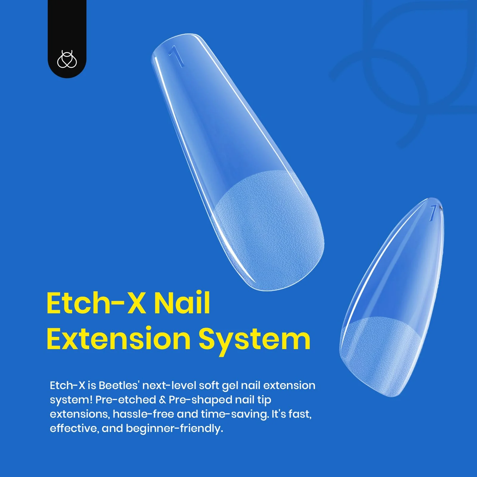 Beetles Clear Nail Tips: 504Pcs Short Almond, - Image 6