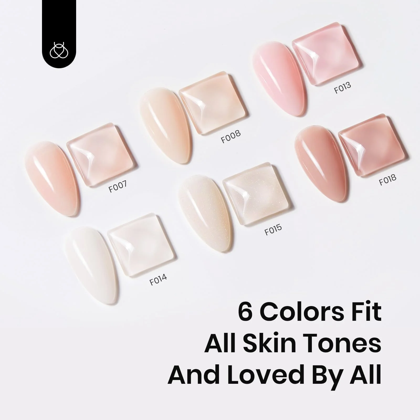 7.5ml Each Beetles Color Base | Spring Nails Nude Ge Gel Polish 6 Colors Set - Image 4