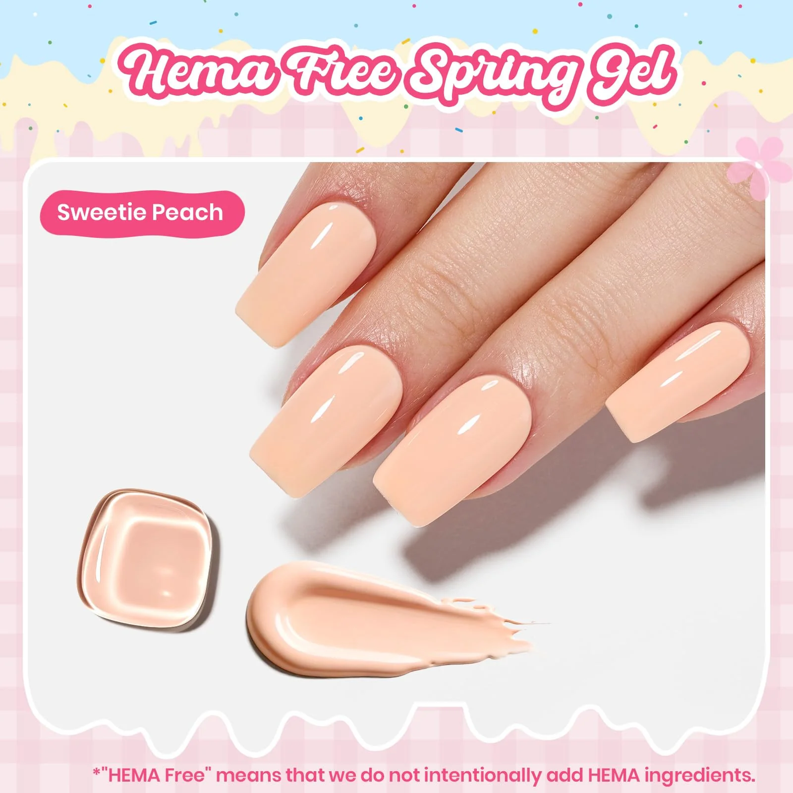 Beetles Coral Gel Nail Polish - Spring Nails Sweetie Peach Pastel Orange Gel Nail Polish - Image 5