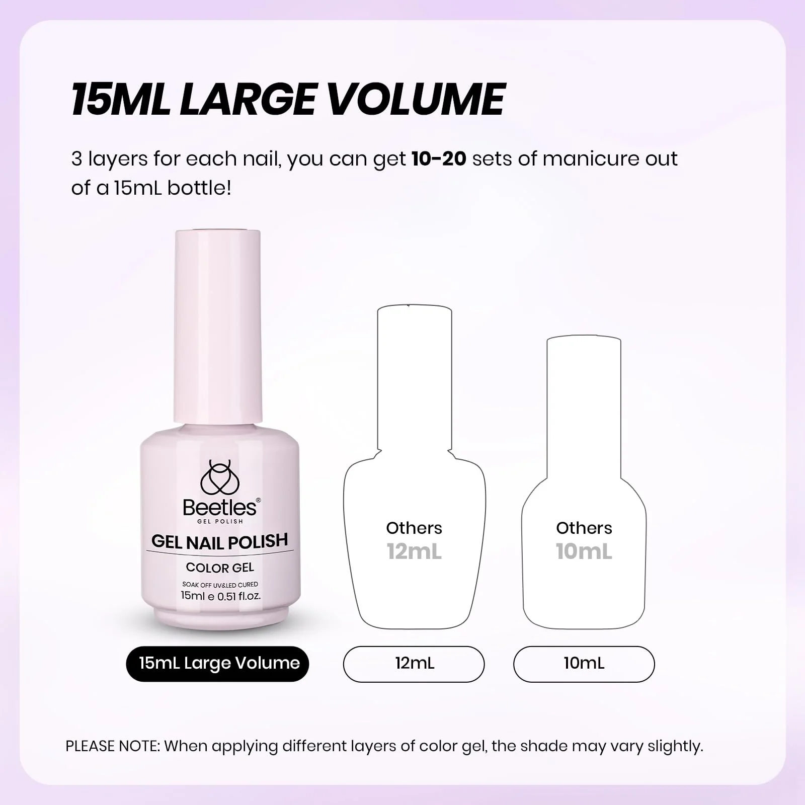 Beetles French Tip Gel Polish Set - White Nude Pink Gel Nail Polish Set Soak Off UV LED with 2 Styles Classic French Nail - Image 7