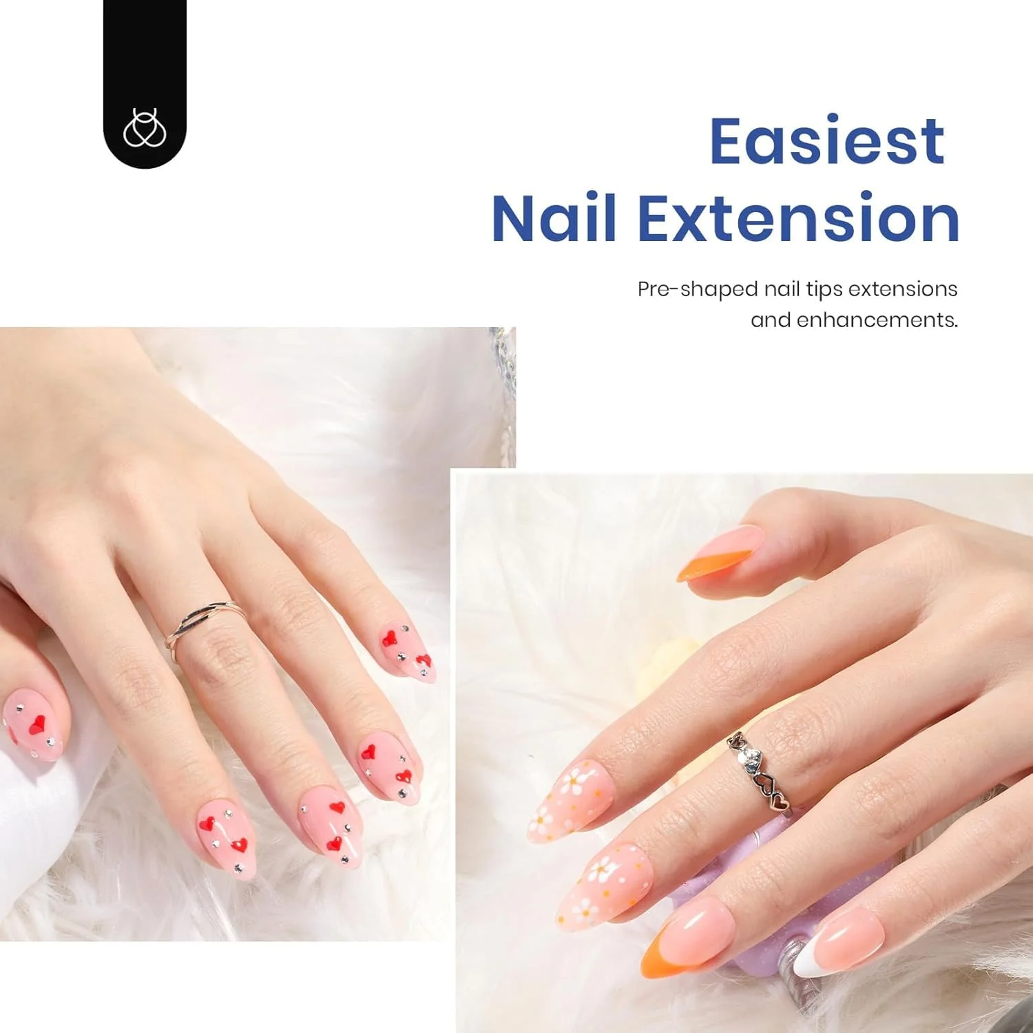 Beetles Gel Nail Kit Almond-500Pcs Gel Nails Tip Easy Extension Set - Image 3
