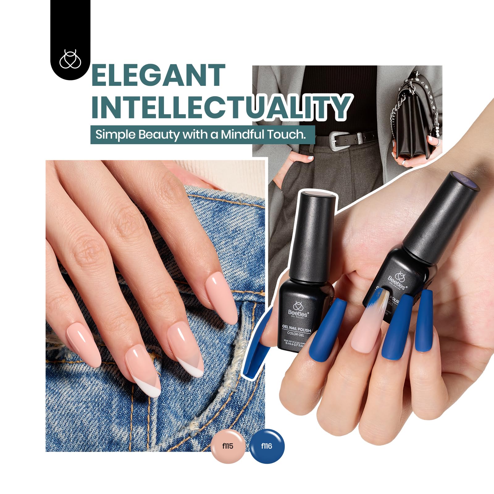 Beetles Gel Nail Polish Set | Spring Nails 60 PCS 60 Colors Long Wearing Neon Pastel 69pcs - Image 3