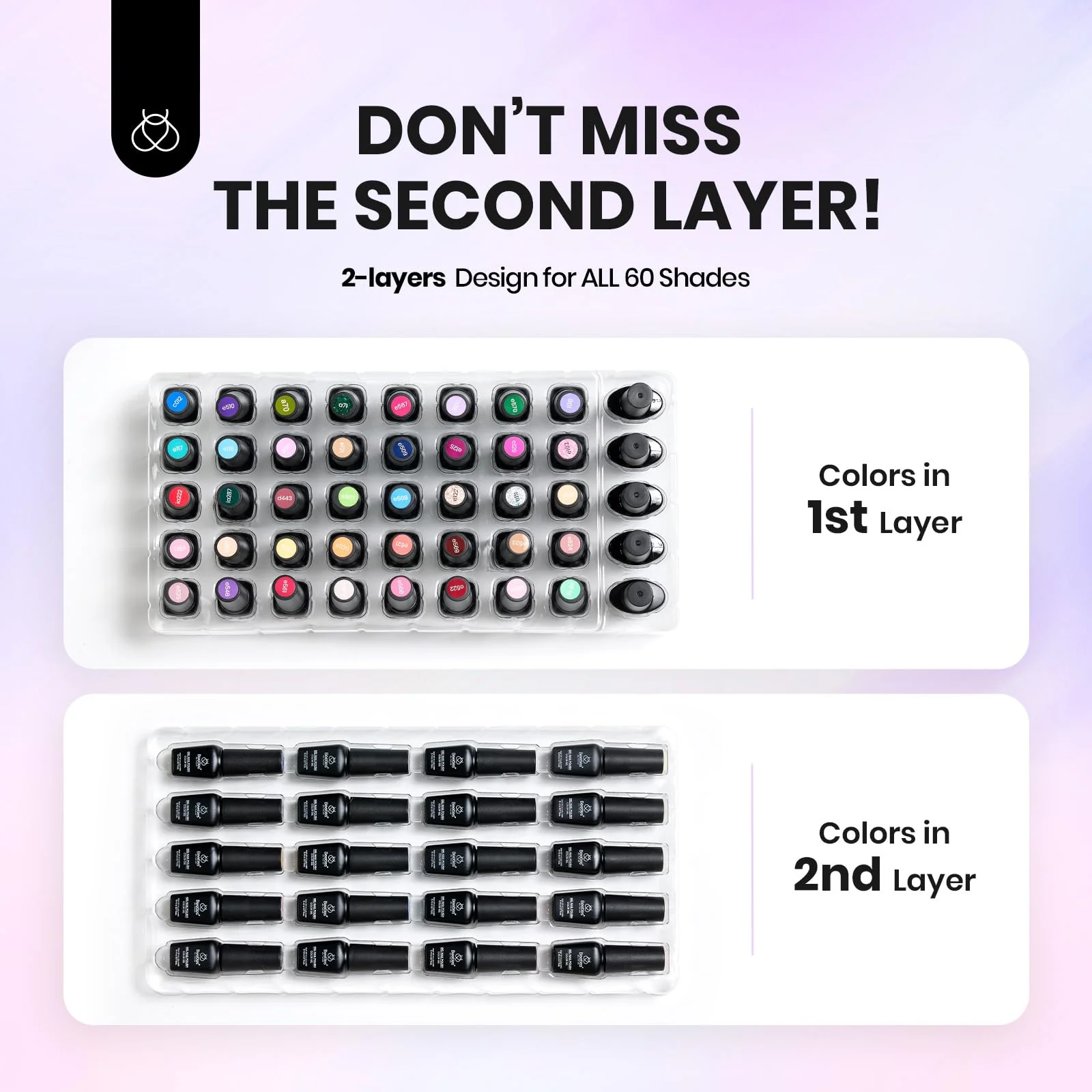 Beetles Gel Nail Polish Set | Spring Nails 60 PCS 60 Colors Long Wearing Neon Pastel 69pcs - Image 7