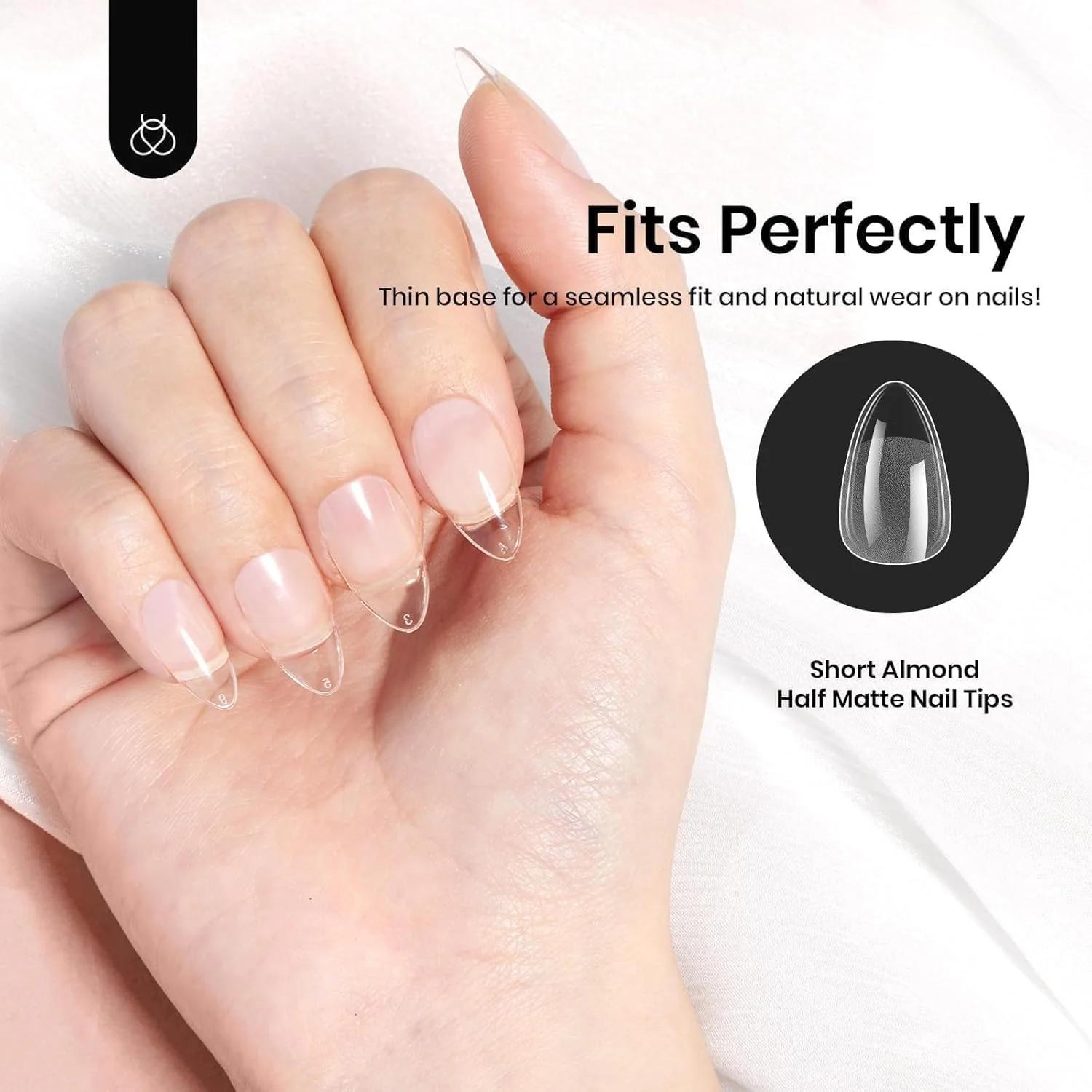 Beetles Gel Nail Tips 12 Sizes 576Pcs Pre-shape Short Almond Tips - Image 6