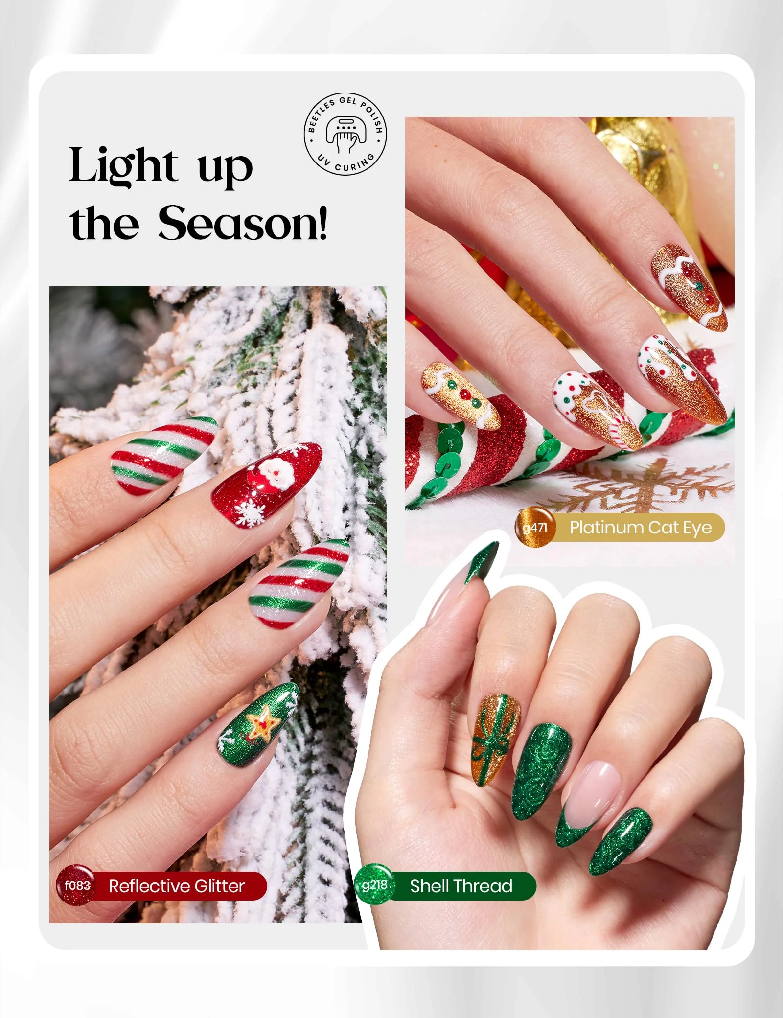 Beetles Gel Polish Merry Glitzmas 2026 Gift Box – Nail Art Set with Festive Holiday Surprises Gifts for Women Girls - Image 4