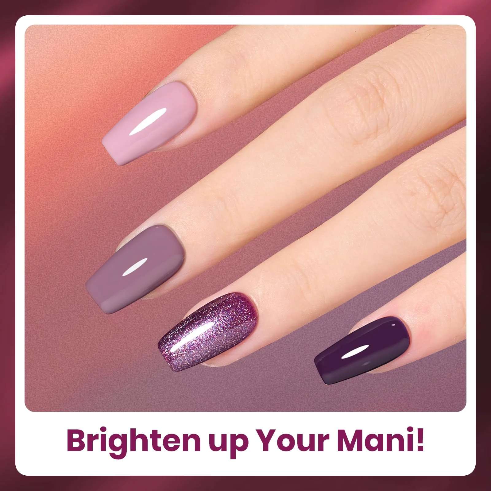 Beetles Gel Polish Muse Of Midnight Winter Nails - 6PCS Cat Eye Fall Winter Glitter Nail Kit - Image 4