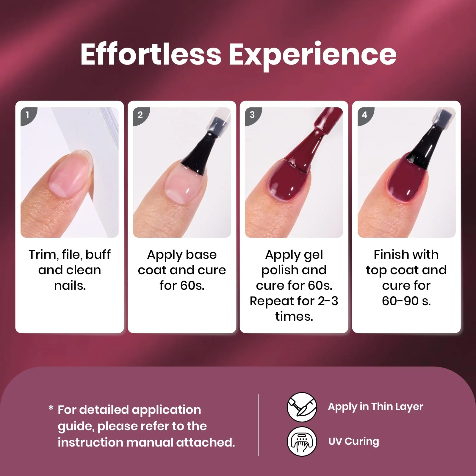 Beetles Gel Polish Muse Of Midnight Winter Nails - 6PCS Cat Eye Fall Winter Glitter Nail Kit - Image 7