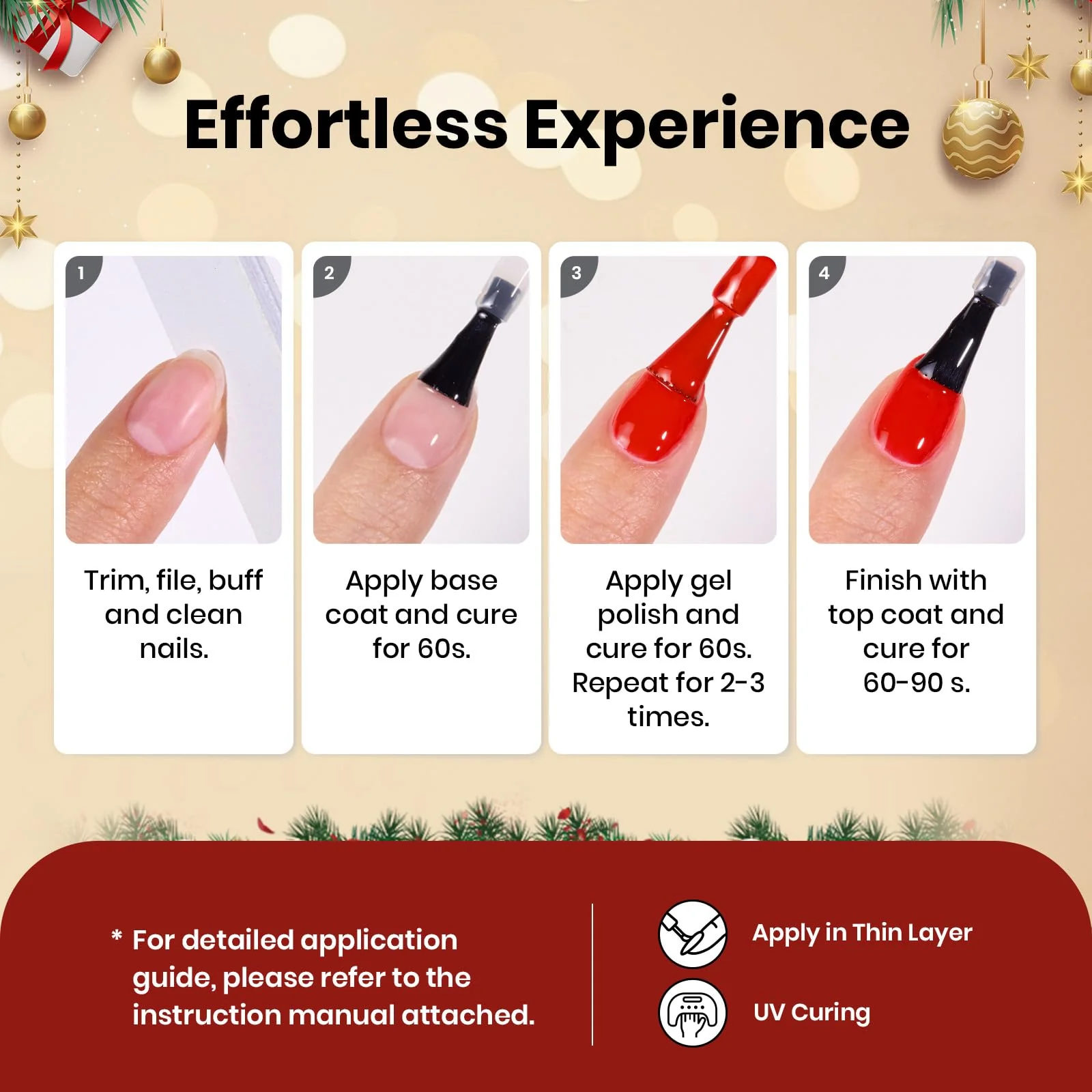 Beetles Gel Polish Prelude of Celebration - 15ML Red Green Classic Colors - Image 7