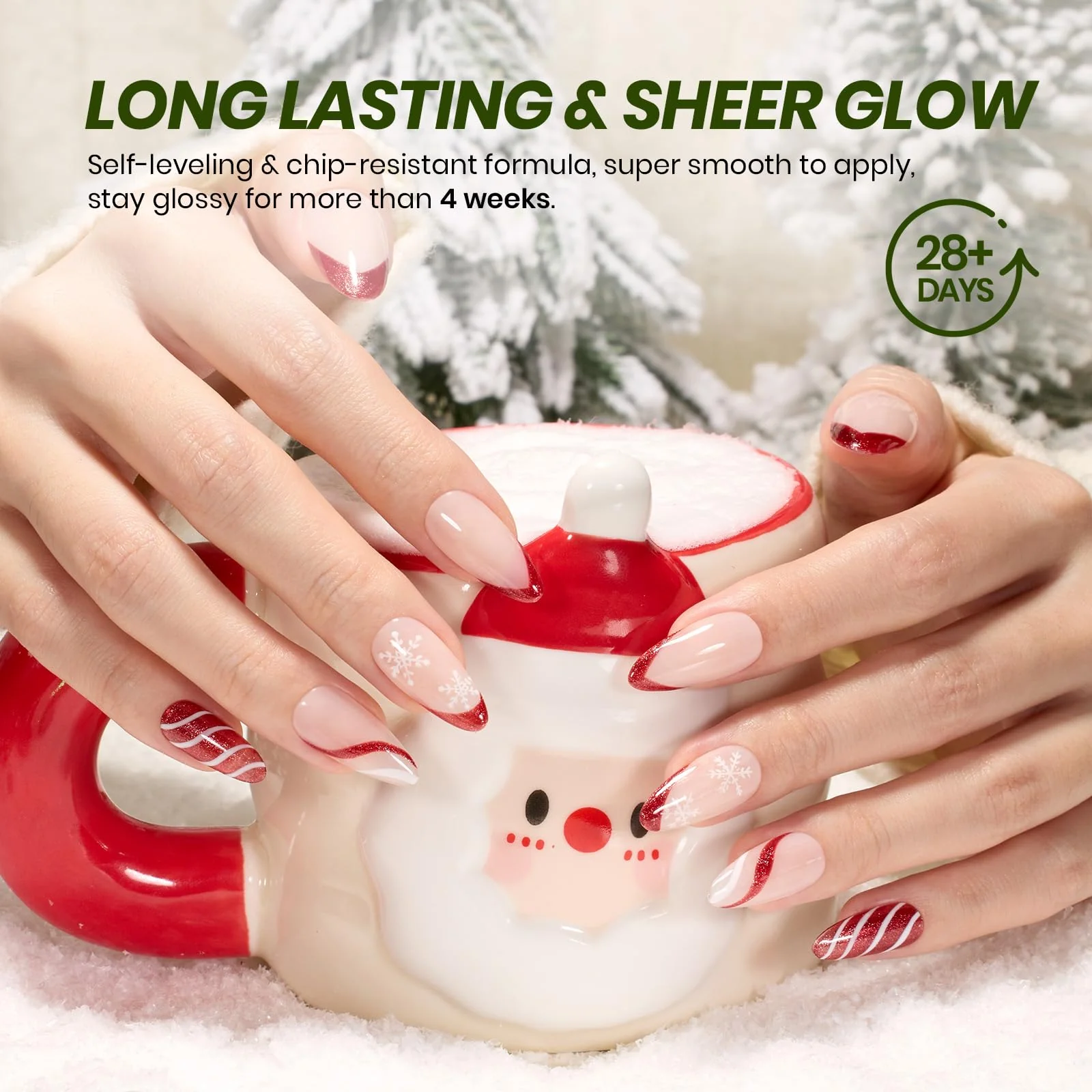 Beetles Gel Polish Rose Veil - 6 Colors Christmas Nail Kit - Image 4