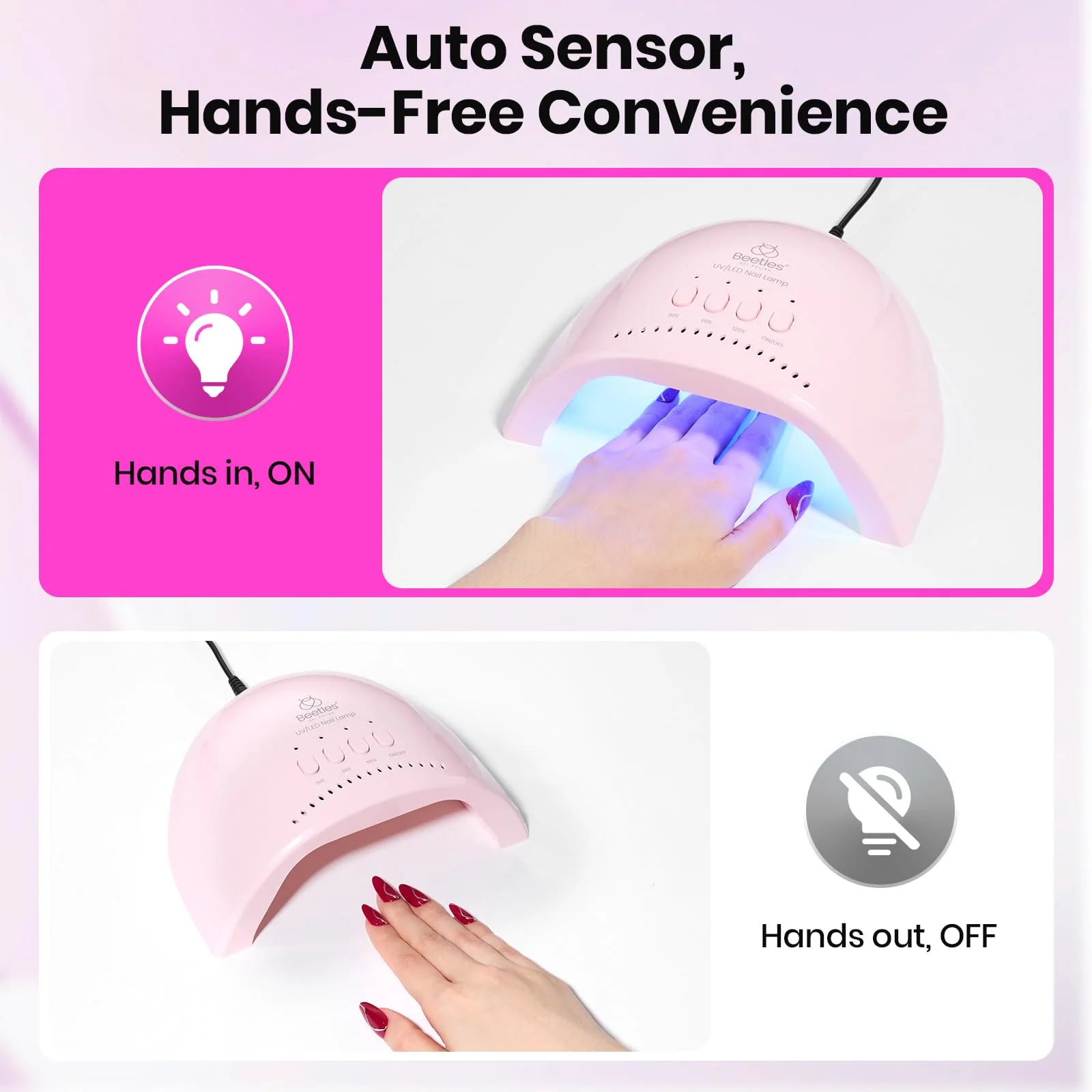 Beetles Pink UV /LED Nail Lamp - Image 5