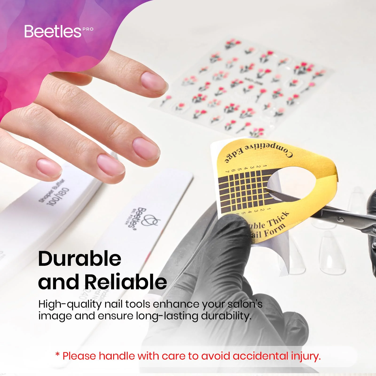 Beetles Pro Curved Cuticle Scissors, Multi-Purpose Premium Stainless Steel Nail Scissors for Nail - Image 7