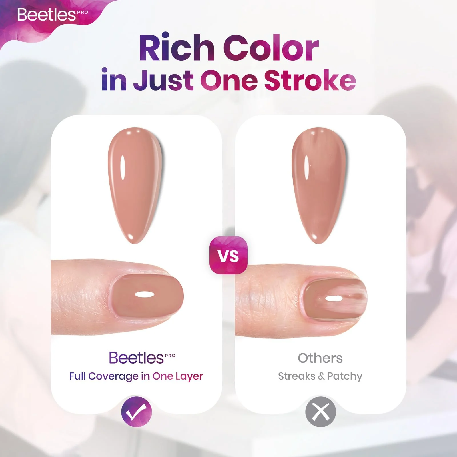 Beetles Pro Jelly Gel Nail Polish - Spring Nails Romantic Burnout, HEMA Free & TPO Free, 15ml Nude Jelly Color Gel Polish Spring - Image 4