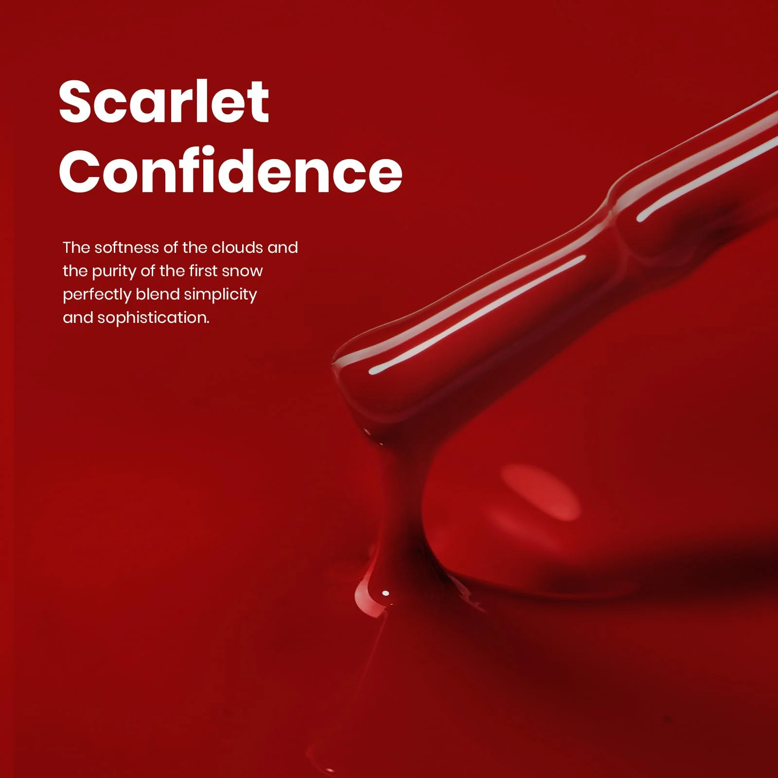 Beetles Red Gel Polish - Scarlet Confidence 15ML/0.51Fl Oz,Hema Free Red Gel Nail Polish, Same Color Same Bottle - Image 4