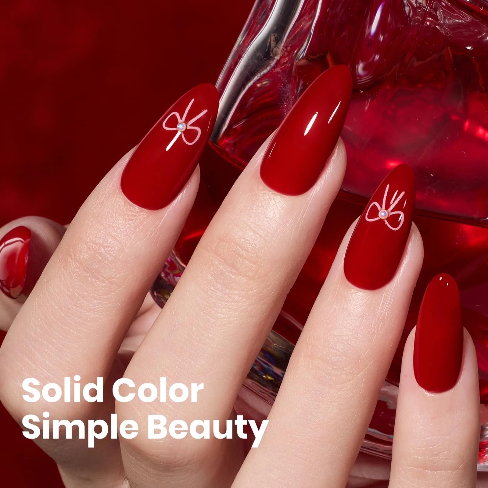Beetles Red Gel Polish - Scarlet Confidence 15ML/0.51Fl Oz,Hema Free Red Gel Nail Polish, Same Color Same Bottle - Image 5