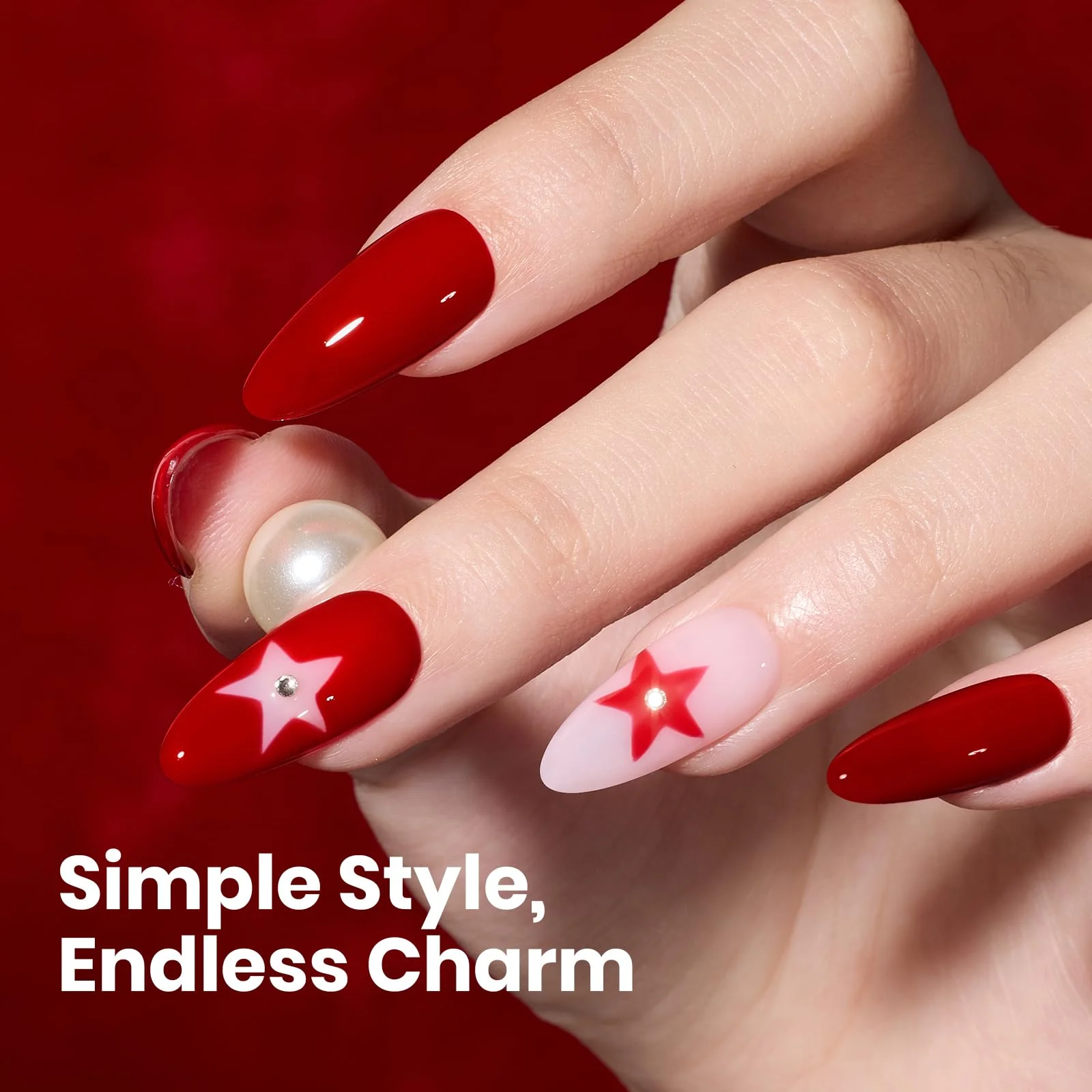 Beetles Red Gel Polish - Scarlet Confidence 15ML/0.51Fl Oz,Hema Free Red Gel Nail Polish, Same Color Same Bottle - Image 6