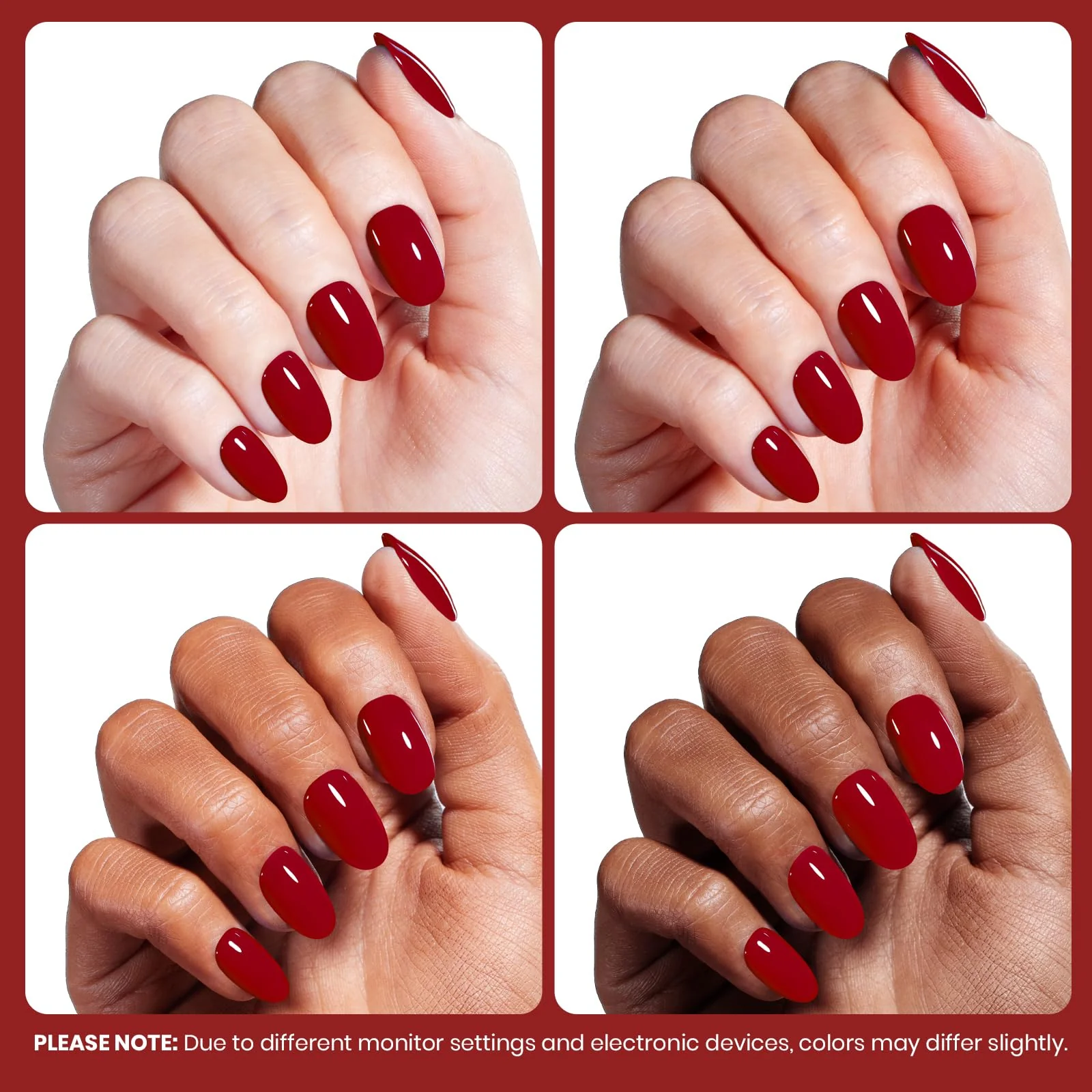 Beetles Red Gel Polish - Scarlet Confidence 15ML/0.51Fl Oz,Hema Free Red Gel Nail Polish, Same Color Same Bottle - Image 7