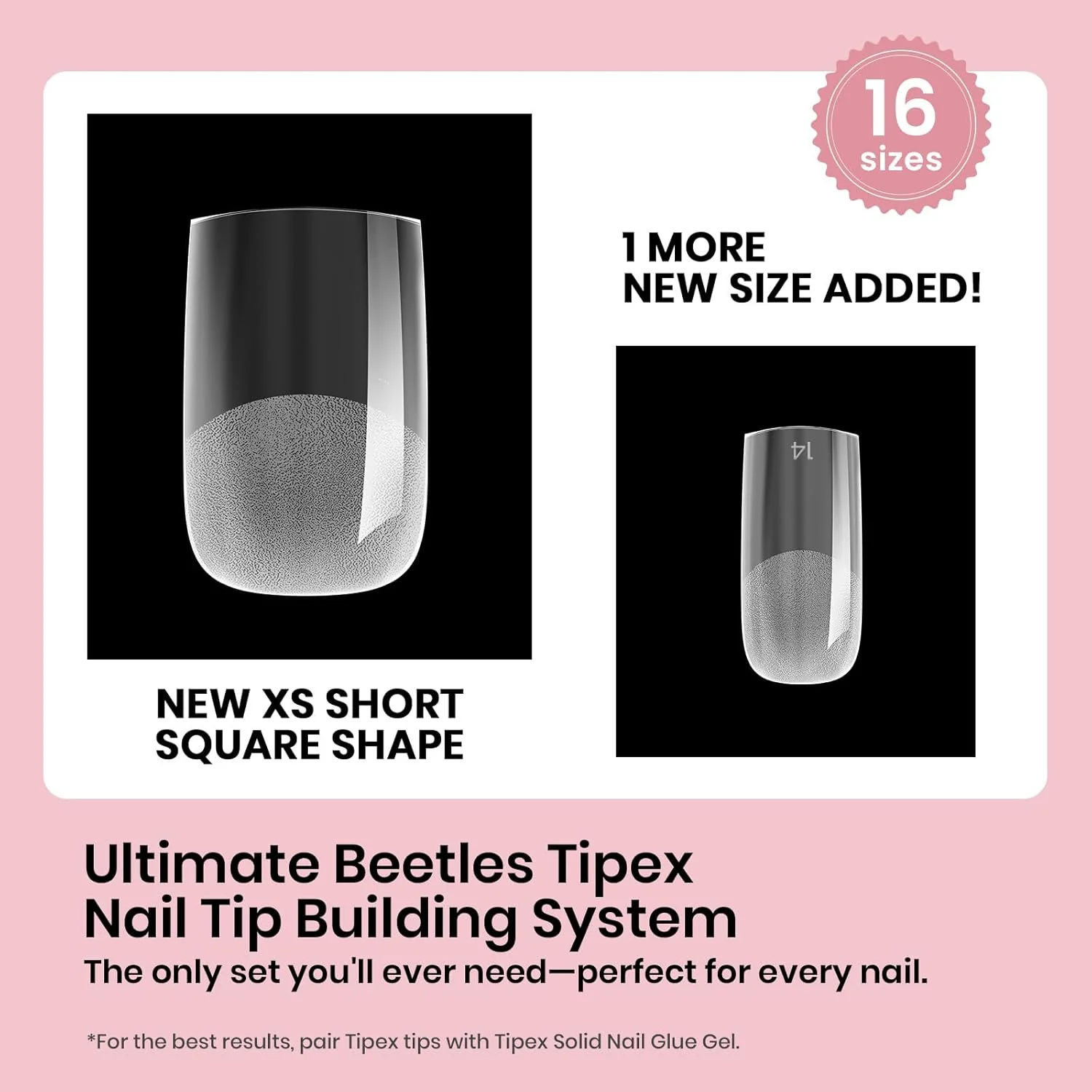 Beetles Short Square Tipex Nail Tips|192pcs - Image 2