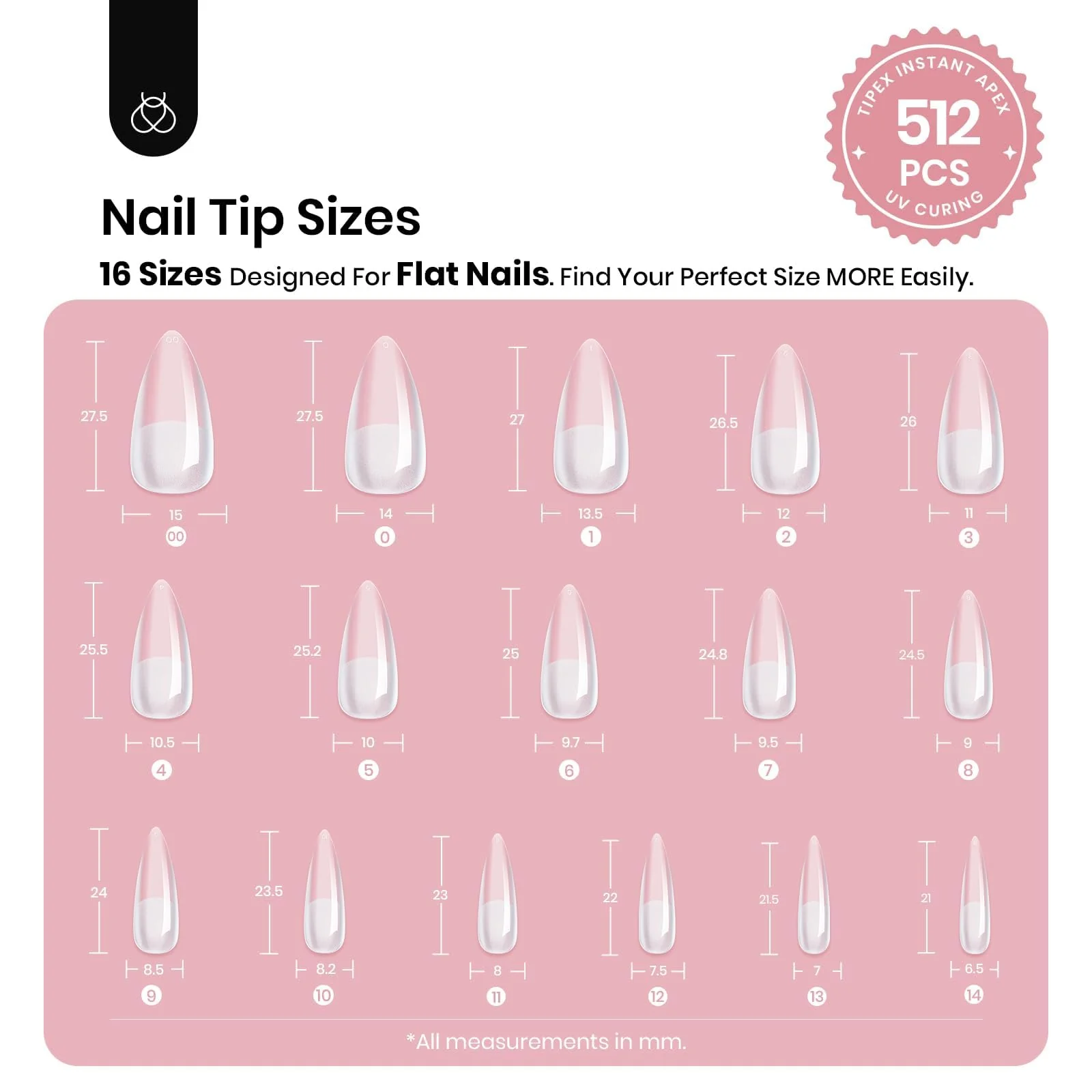 Beetles Stiletto Medium Nail Tips|512pcs - Image 6