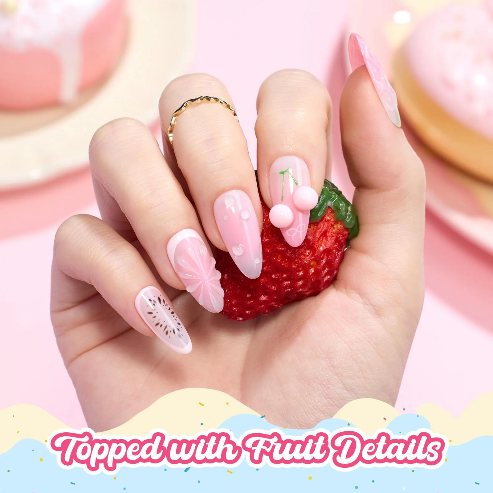 Beetles Pink Gel Polish - Spring Nails Strawberry Milk, Light Pink Gel Nail Polish for Pastel Nails - Image 2