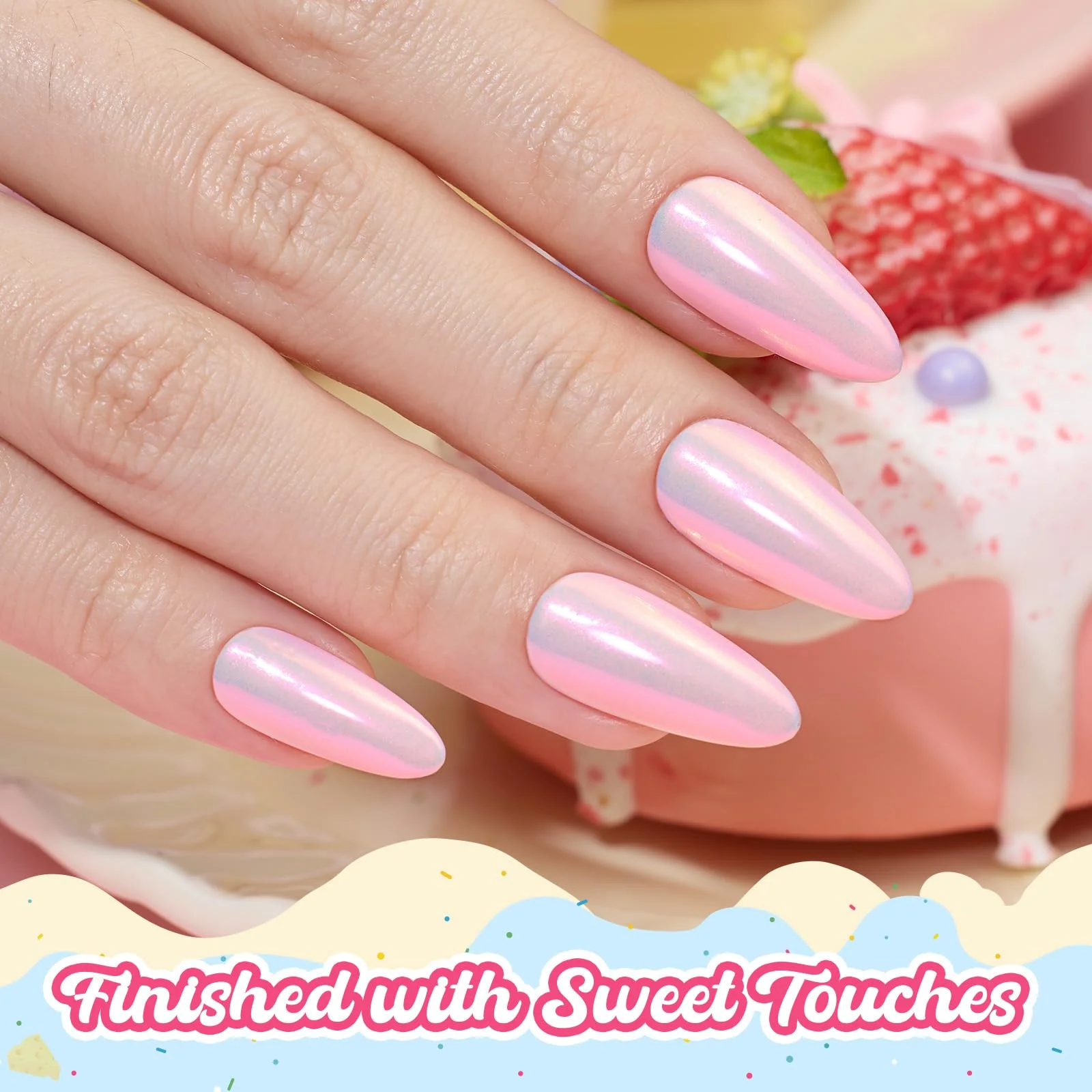 Beetles Pink Gel Polish - Spring Nails Strawberry Milk, Light Pink Gel Nail Polish for Pastel Nails - Image 3