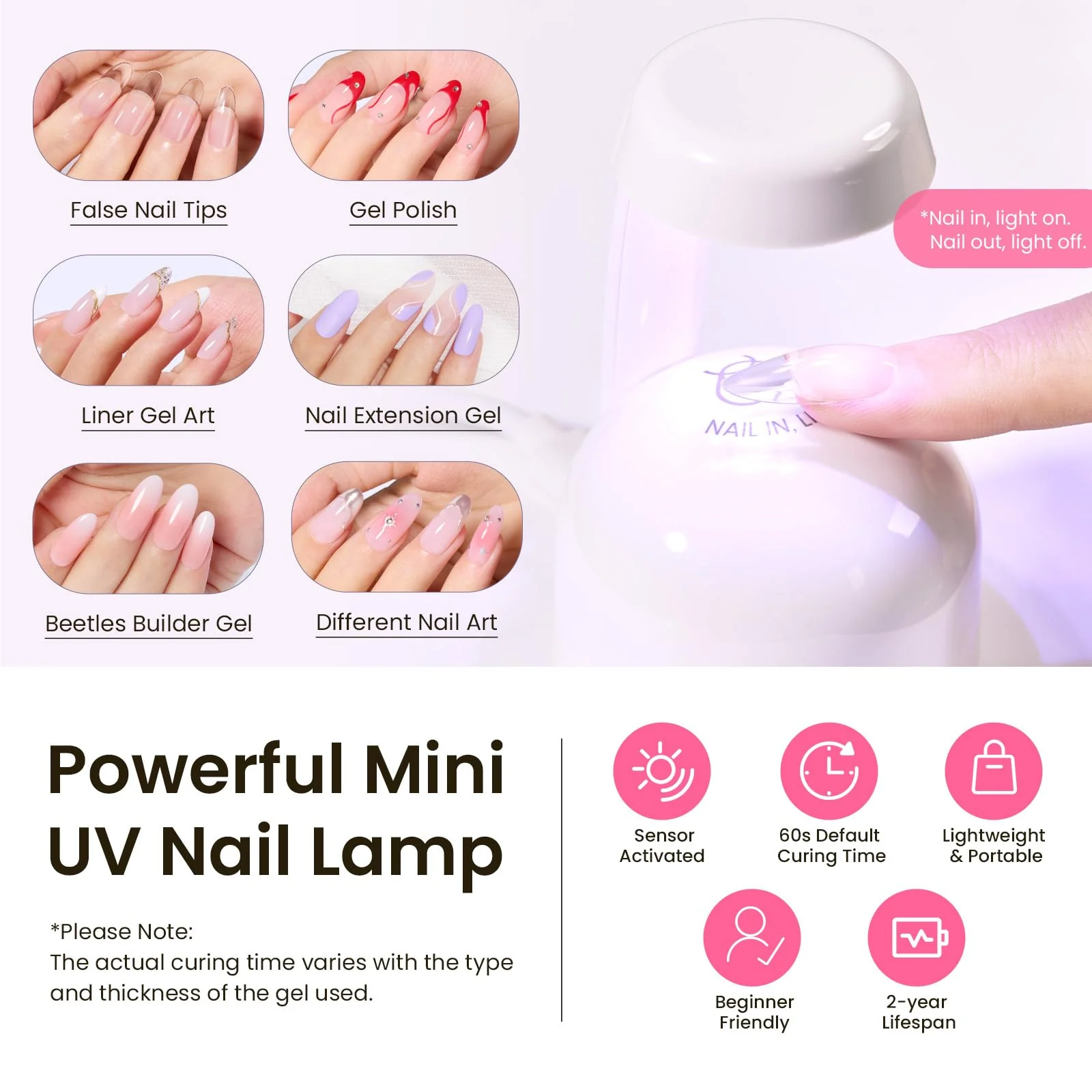 Beetles Tipex Instant Apex Nail Tips Kit - Medium Oval Almond 224Pcs 16 Sizes - Image 4