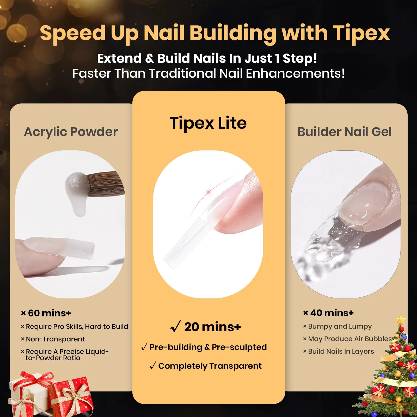 Beetles Tipex Lite Apex Nail Tips - Square Long 256pcs 16 Sizes - Image 5