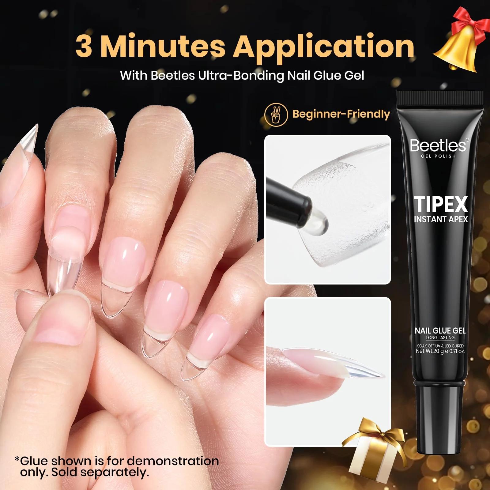 Beetles Tipex Lite Apex Nail Tips - Square Long 256pcs 16 Sizes - Image 7