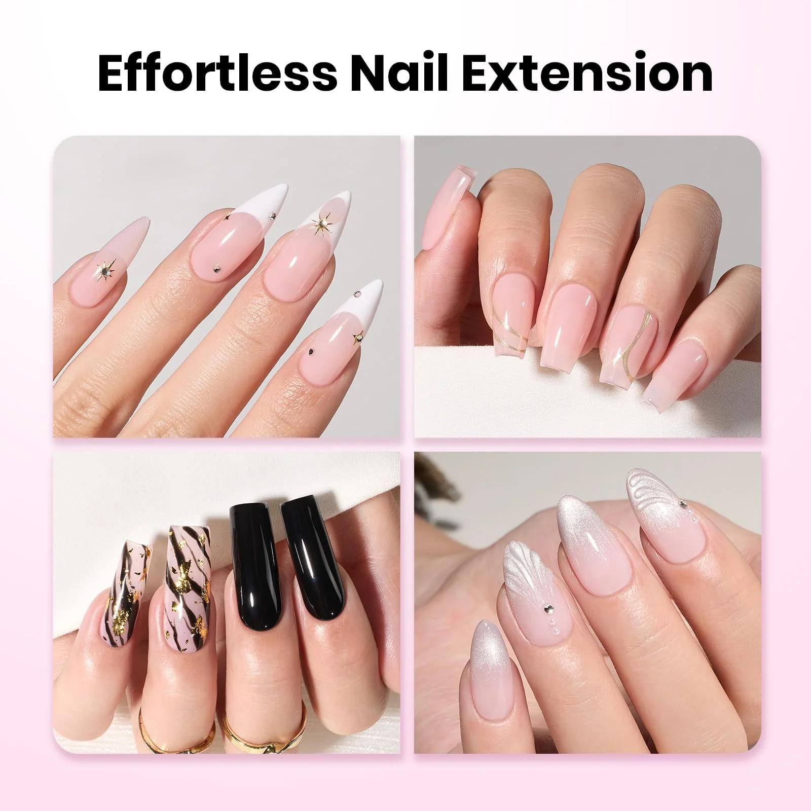 Beetles Tipex Lite Apex Nail Tips - Stiletto Medium 512pcs 16 Sizes - Image 6