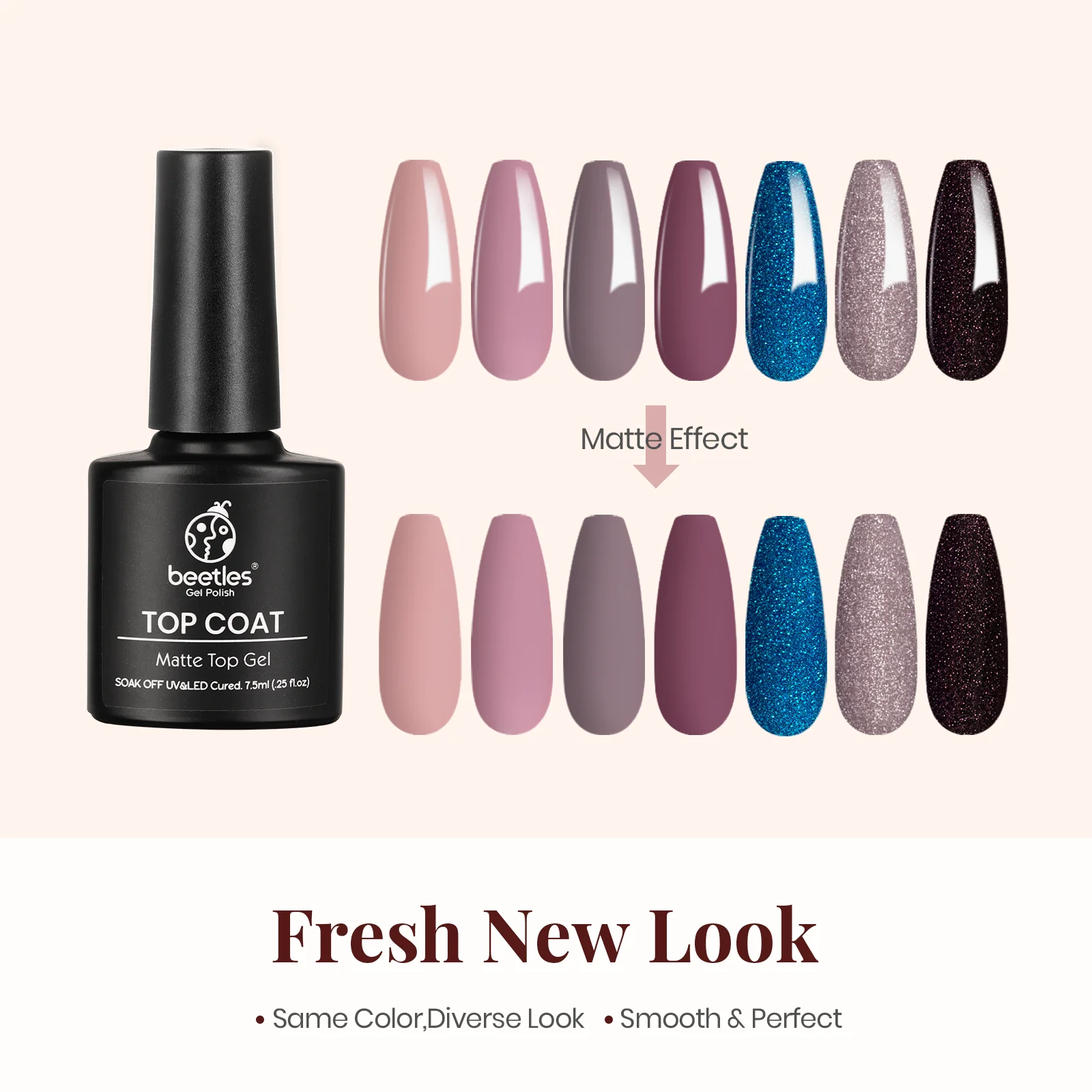 BASE TOP MATTE | Top Coat and Gel Base Coat  | 7.5ML Each - Image 7