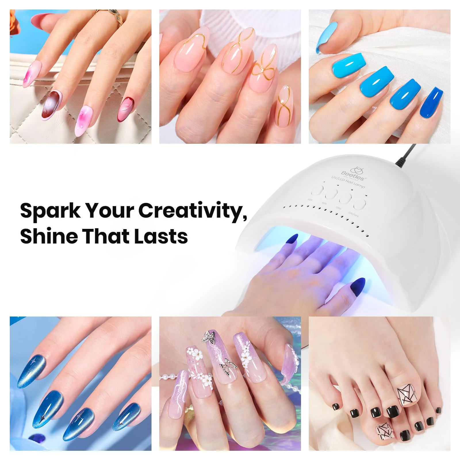 Beetles UV Nail Lamp - LED Nail Lamp with 3 Timer 30/60/120s UV Light - Image 7