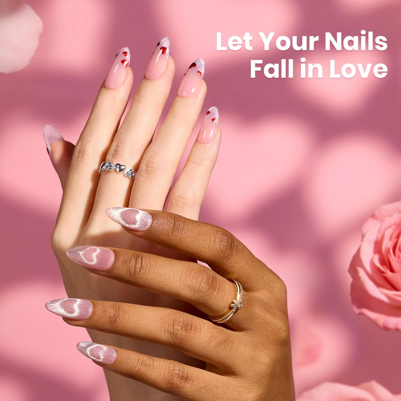 Beetles Spring Nails: Blush Charm Valentine's Edition Builder Gel Kit with Mini Nail Lamp - Image 3