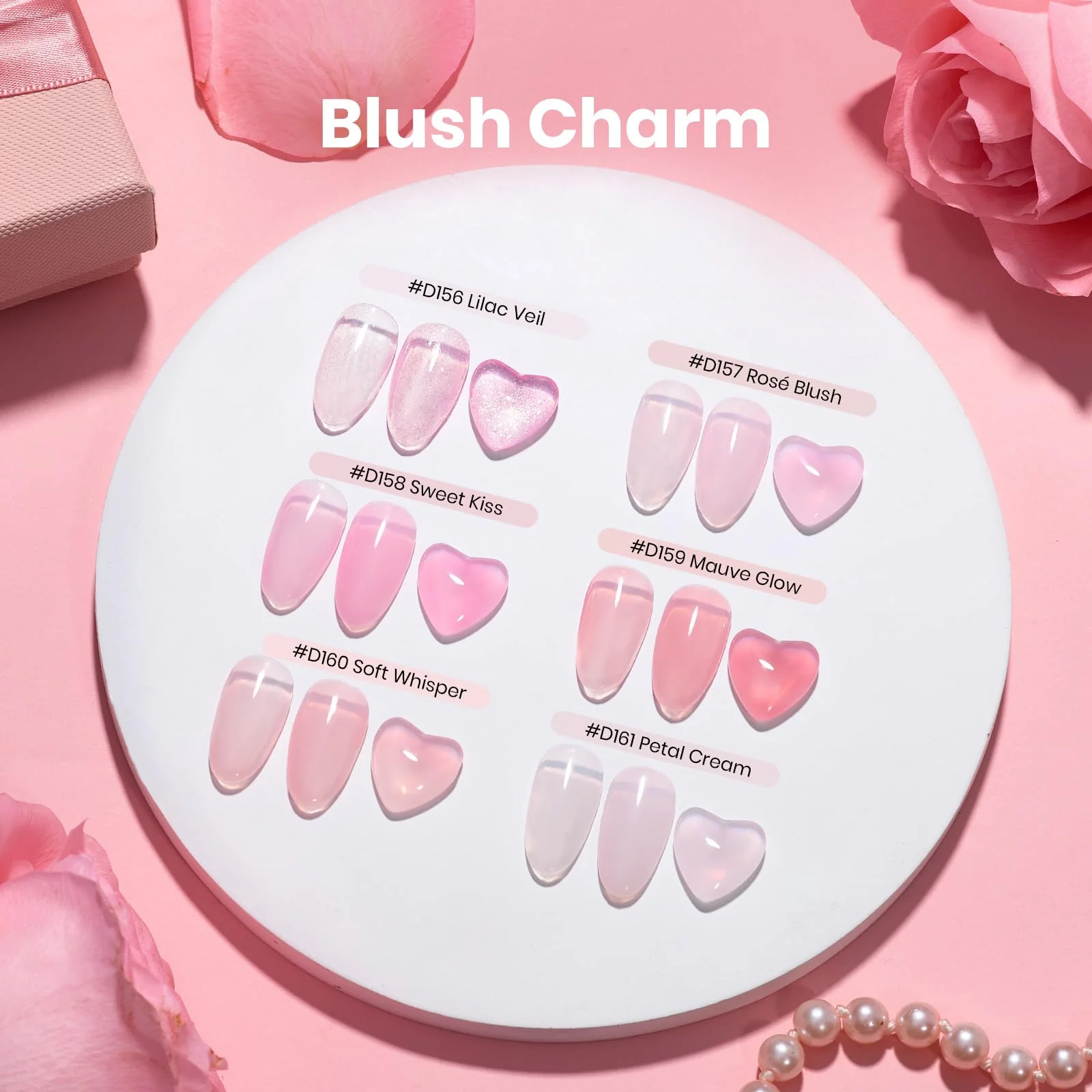 Beetles Spring Nails: Blush Charm Valentine's Edition Builder Gel Kit with Mini Nail Lamp - Image 4