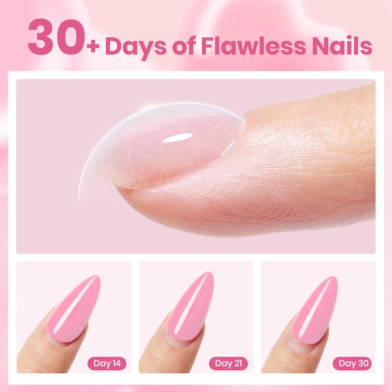 Beetles Spring Nails: Blush Charm Valentine's Edition Builder Gel Kit with Mini Nail Lamp - Image 7