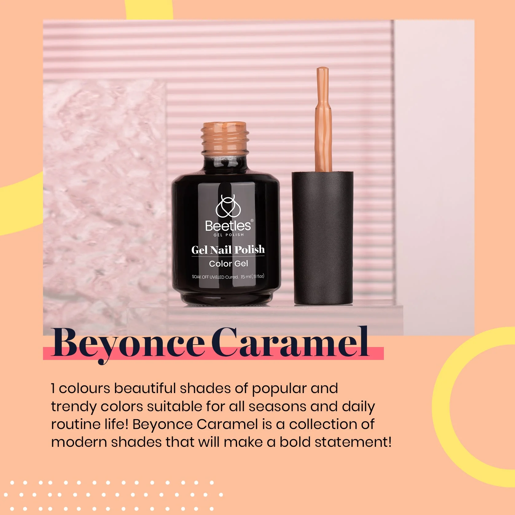 Beyonce Caramel #a277 |15ml Gel Polish - Image 3