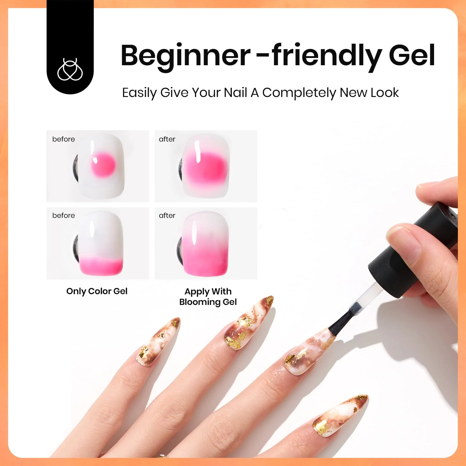 Beetles Blooming Gel Polish for Spreading Effect | 15ML - Image 3